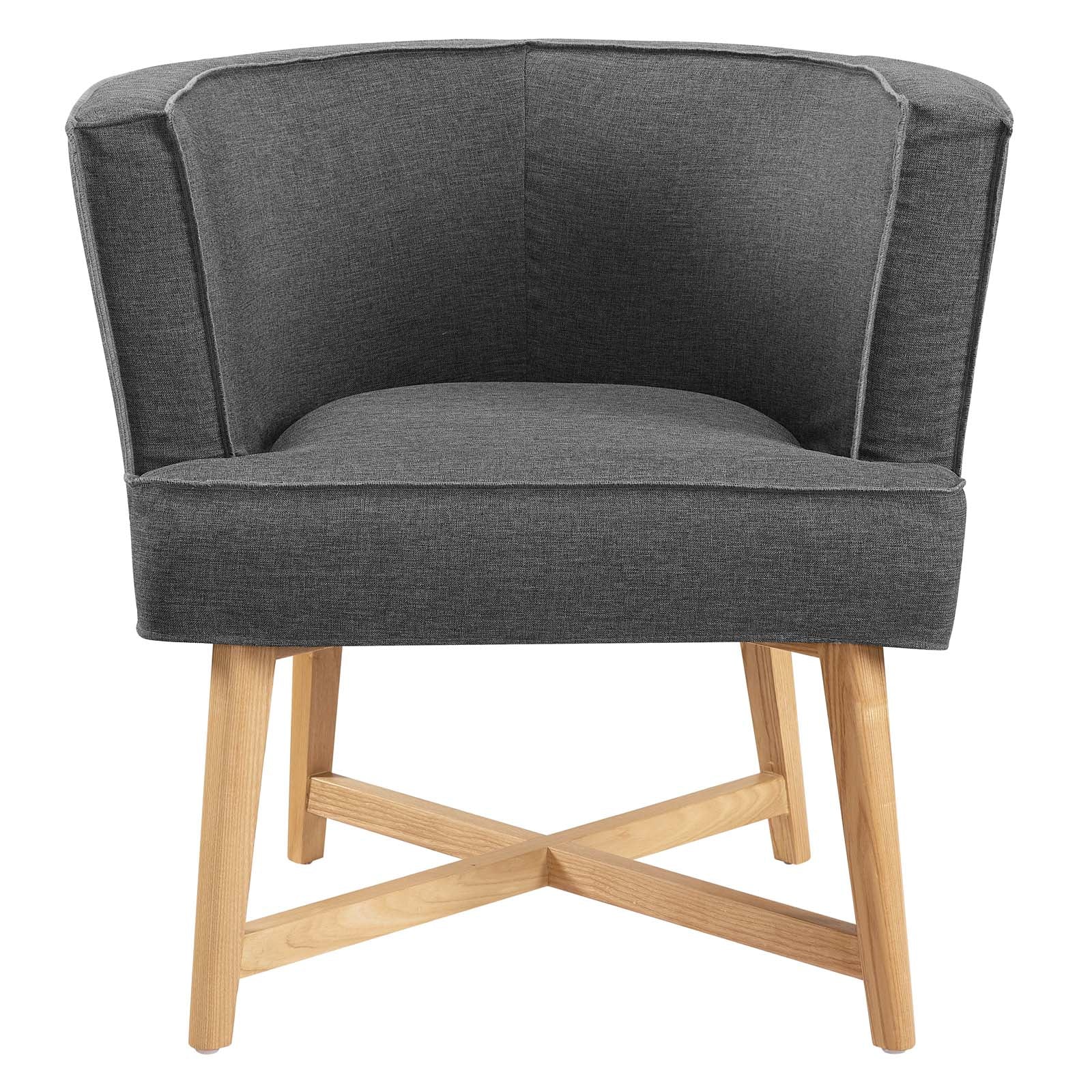 Modway Chairs - Anders Upholstered Fabric Accent Chair Gray