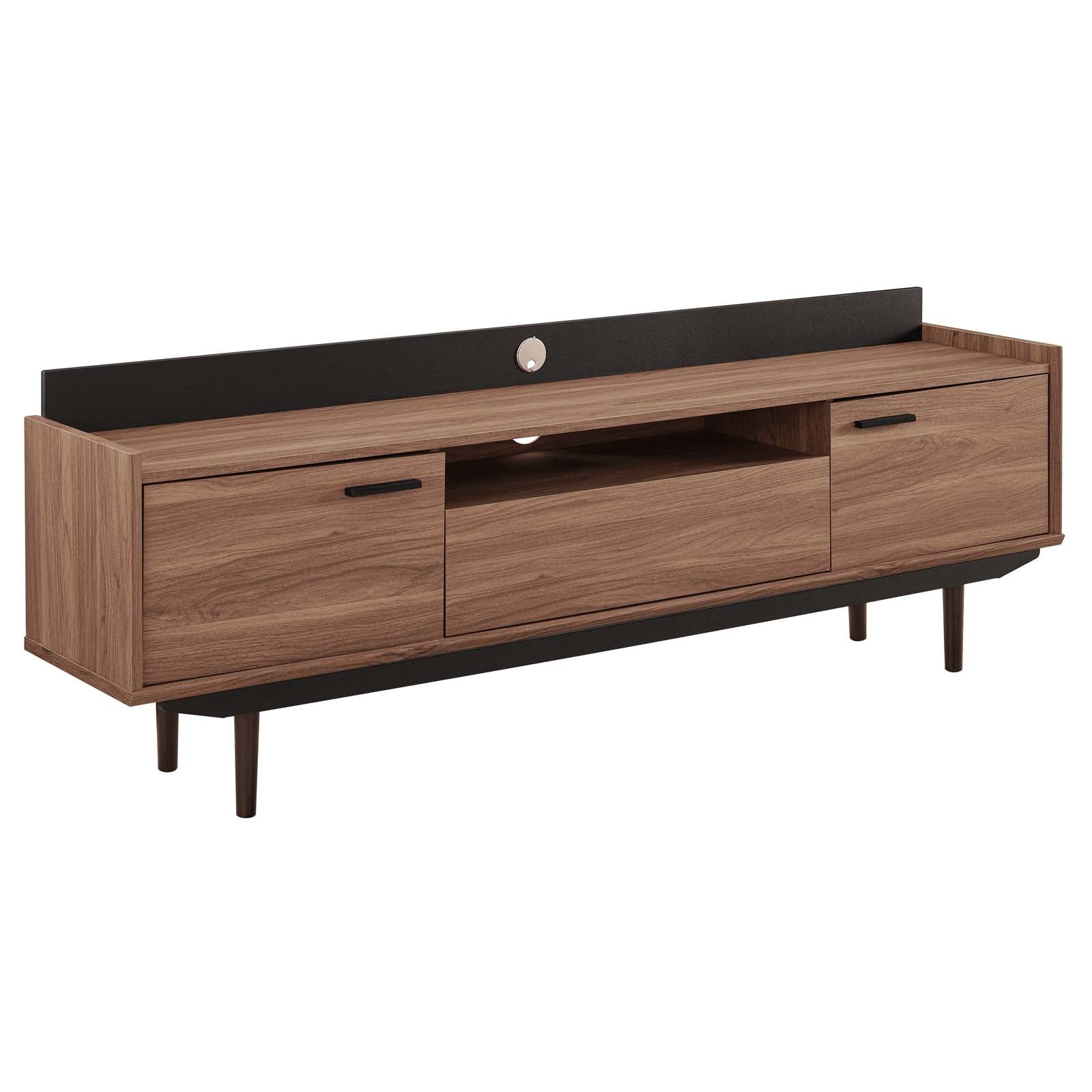 Modway TV & Media Units - Visionary 71" TV Stand Walnut And Black