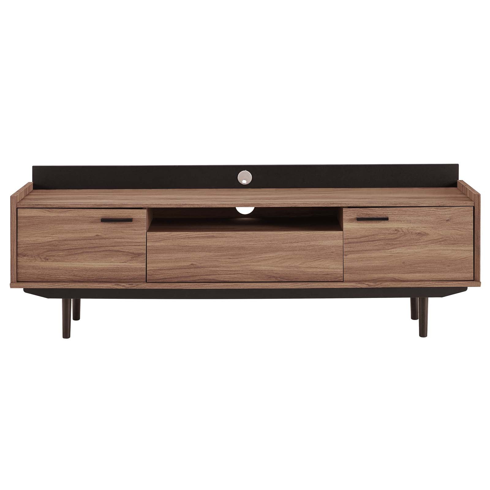 Modway TV & Media Units - Visionary 71" TV Stand Walnut And Black