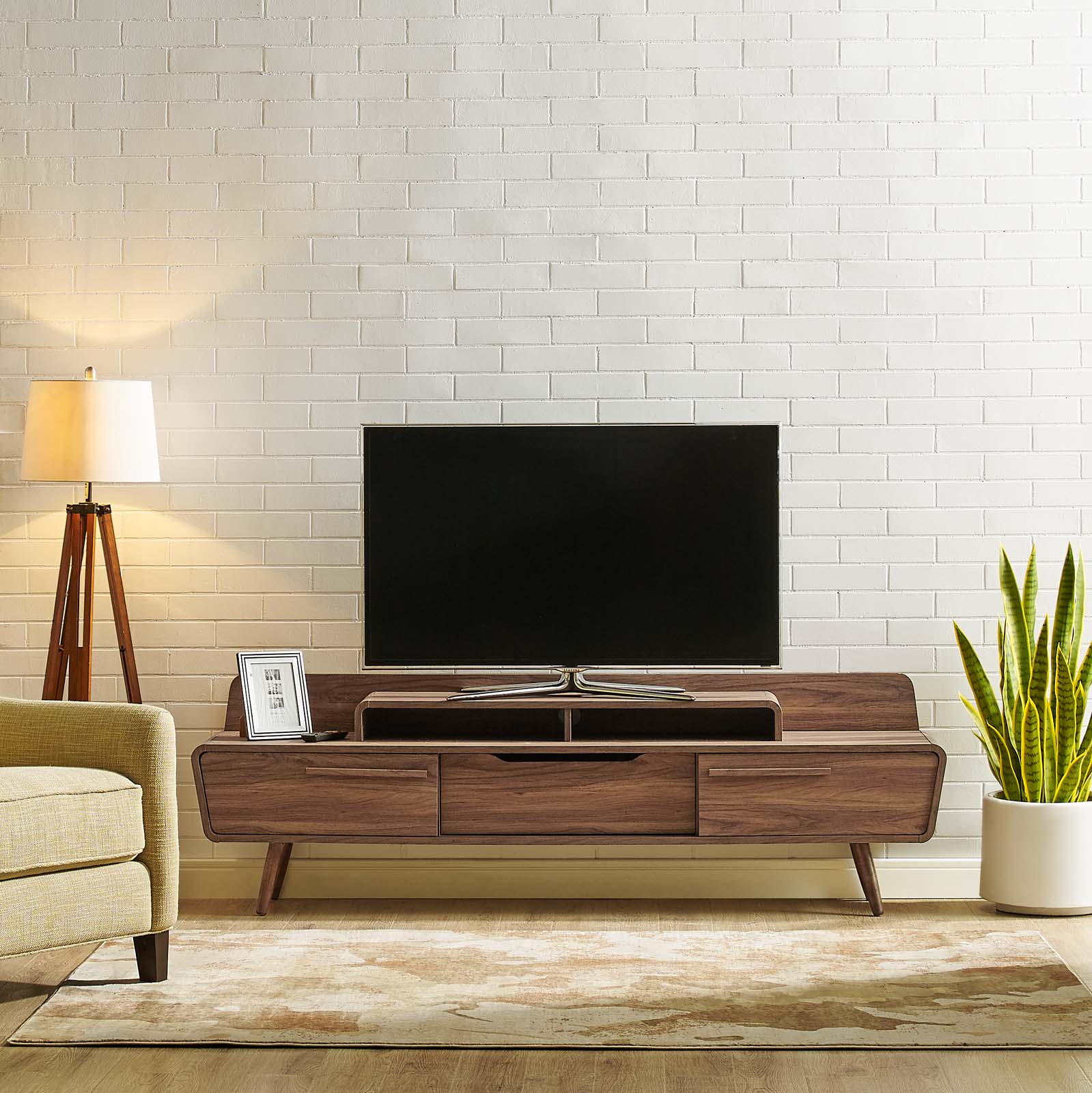 Modway TV & Media Units - Omnistand 74" TV Stand Walnut