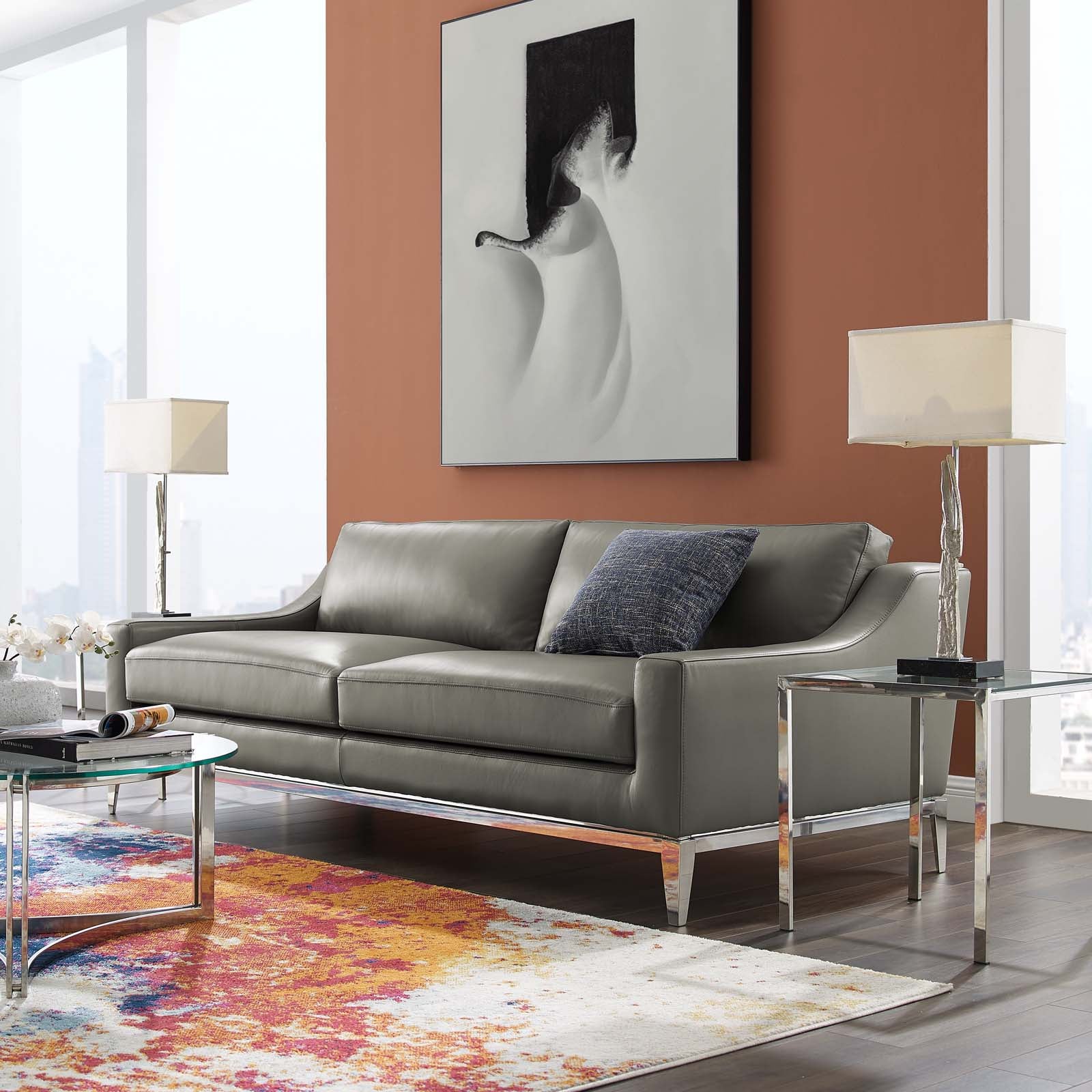 Modway Sofas & Couches - Harness 83.5" Sofa Gray