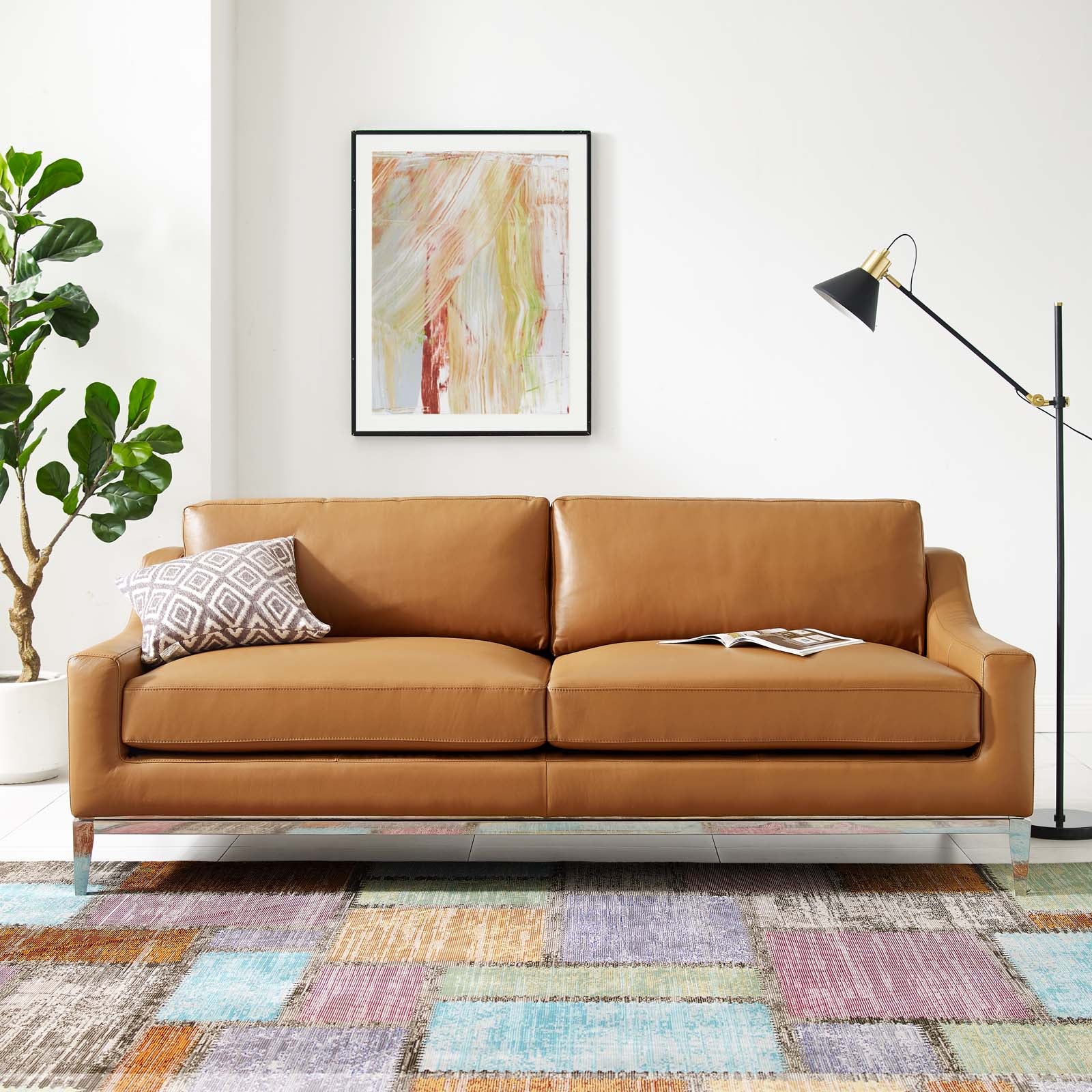 Modway Sofas & Couches - Harness 83.5" Sofa Tan