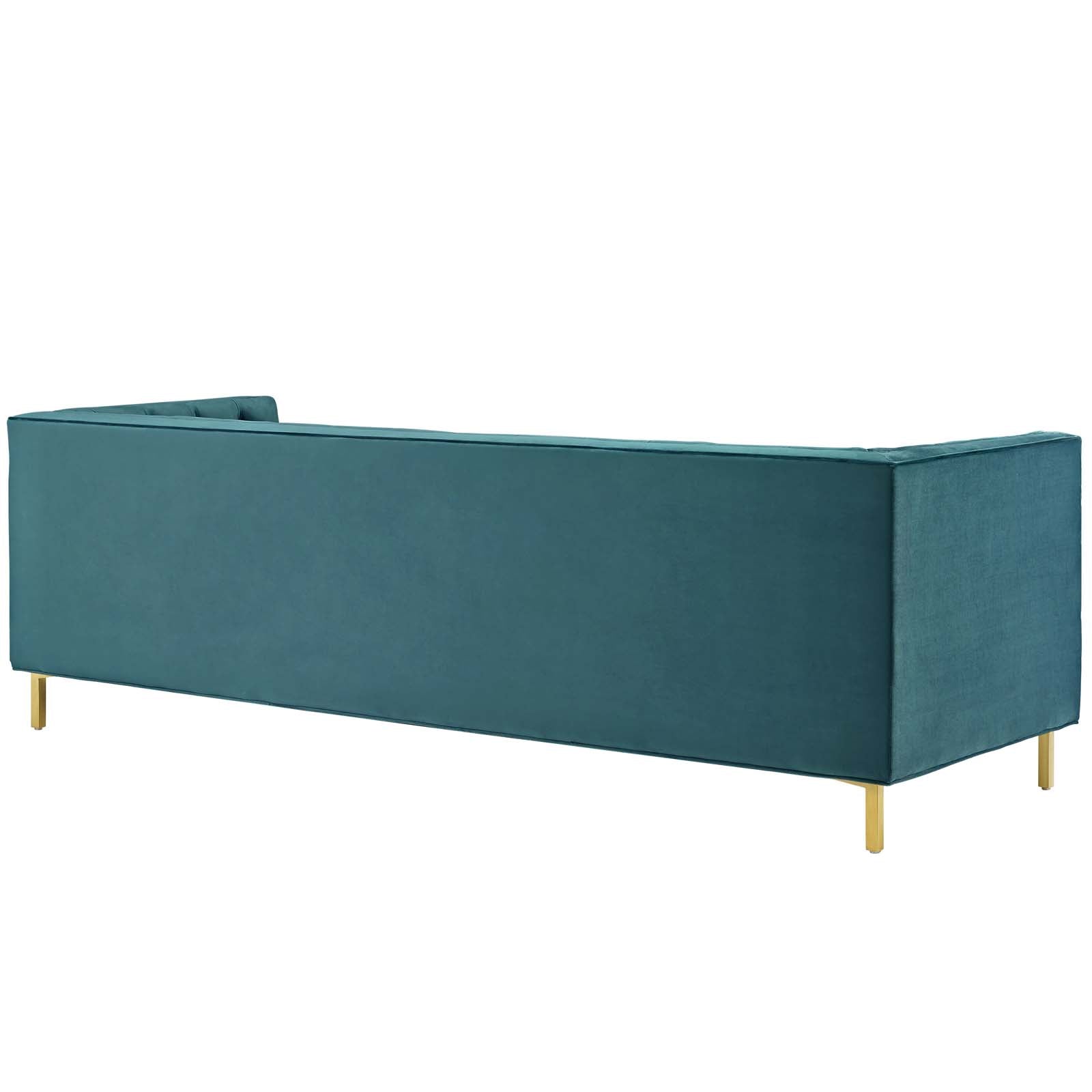 Modway Sofas & Couches - Delight Tufted Button Performance Velvet Sofa Sea