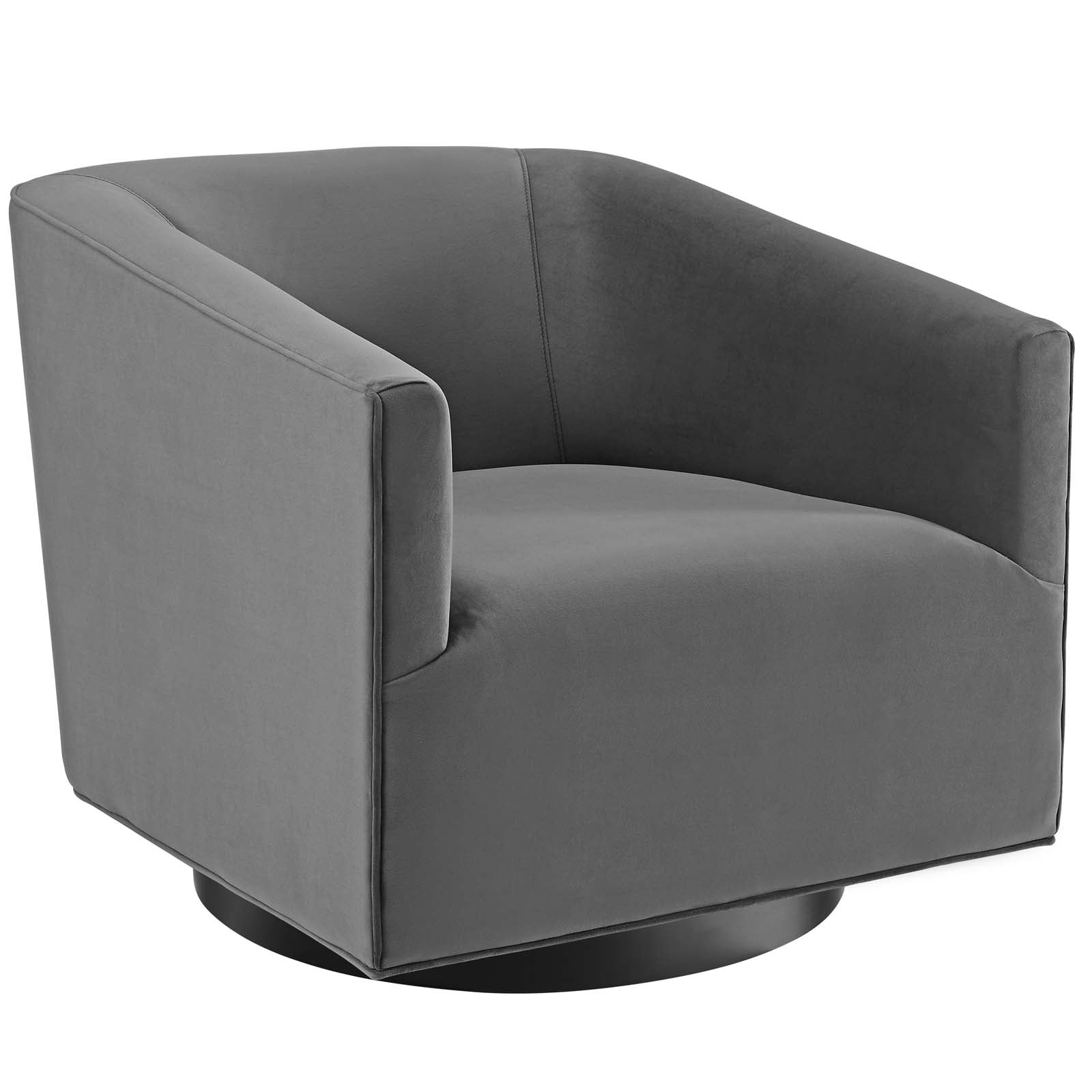 Modway Accent Chairs - Twist Accent Lounge Performance Velvet Swivel Chair Gray