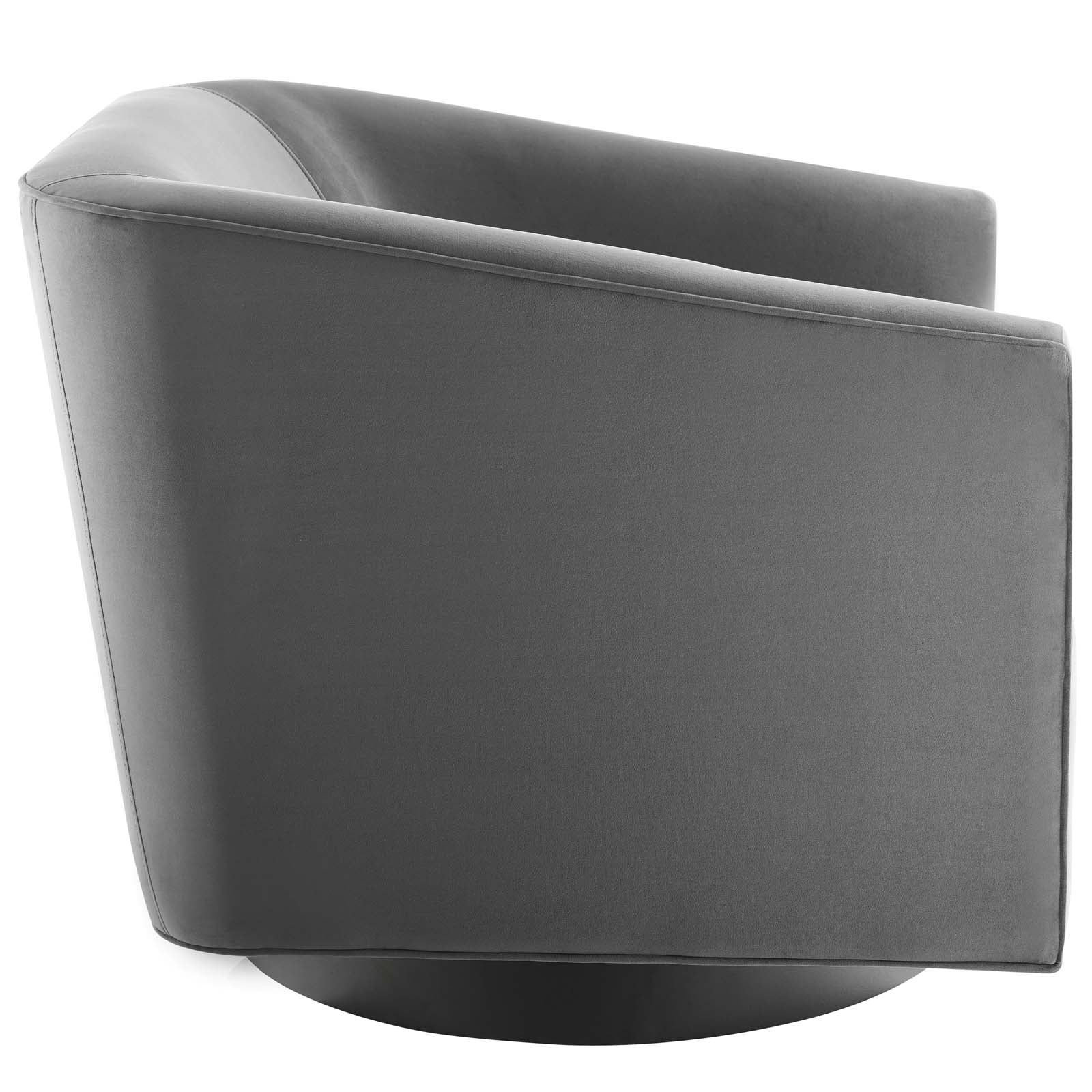 Modway Accent Chairs - Twist Accent Lounge Performance Velvet Swivel Chair Gray