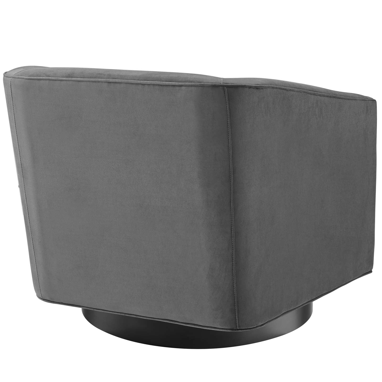 Modway Accent Chairs - Twist Accent Lounge Performance Velvet Swivel Chair Gray