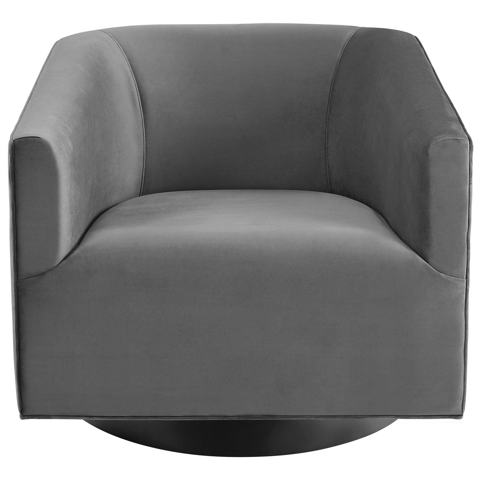 Modway Accent Chairs - Twist Accent Lounge Performance Velvet Swivel Chair Gray