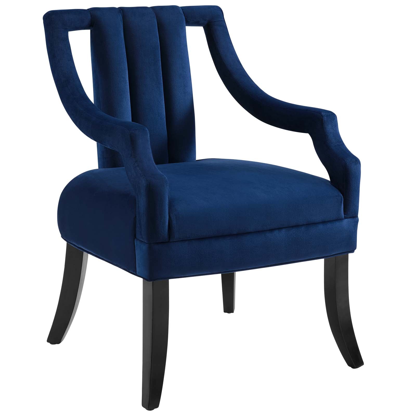Modway Accent Chairs - Harken Performance Velvet Accent Chair Navy