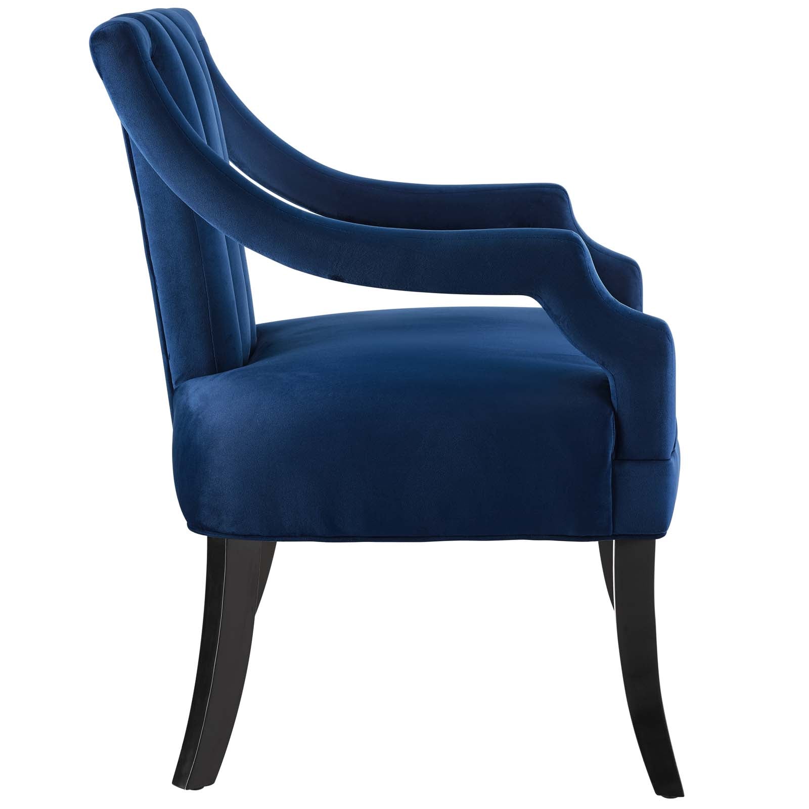 Modway Accent Chairs - Harken Performance Velvet Accent Chair Navy
