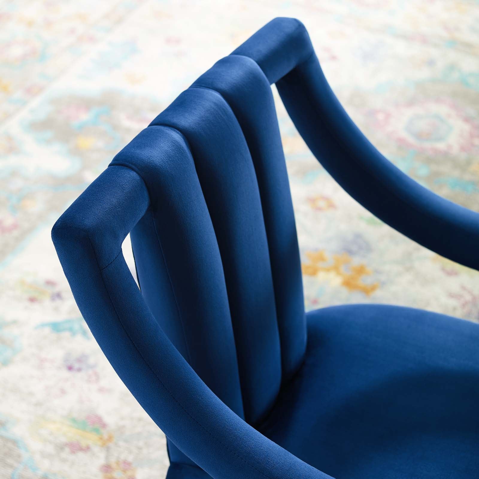 Modway Accent Chairs - Harken Performance Velvet Accent Chair Navy