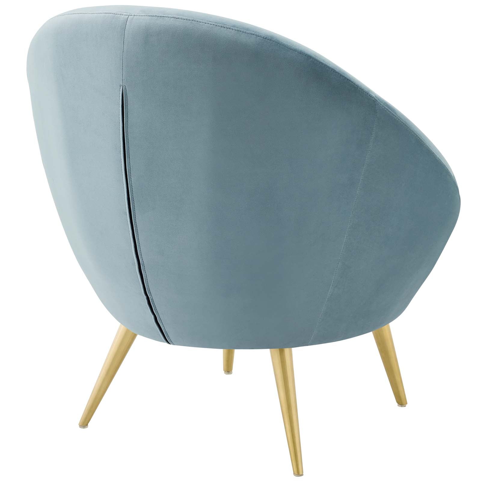 Modway Accent Chairs - Circuit Performance Velvet Accent Chair Light Blue