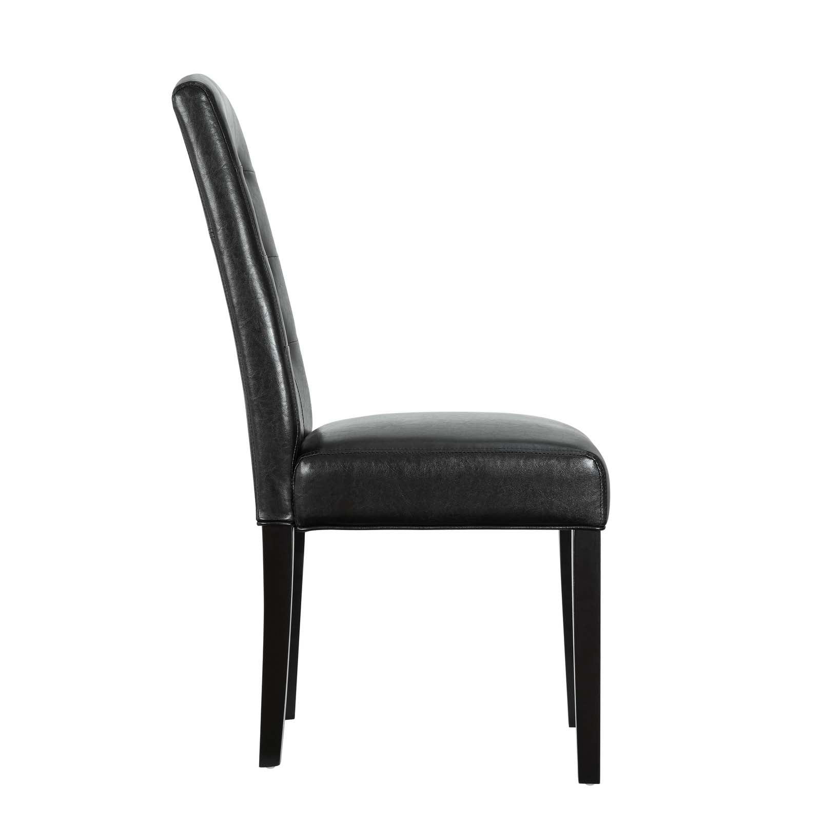 Modway Dining Chairs - Perdure Dining Chairs Vinyl Set of 4 Black