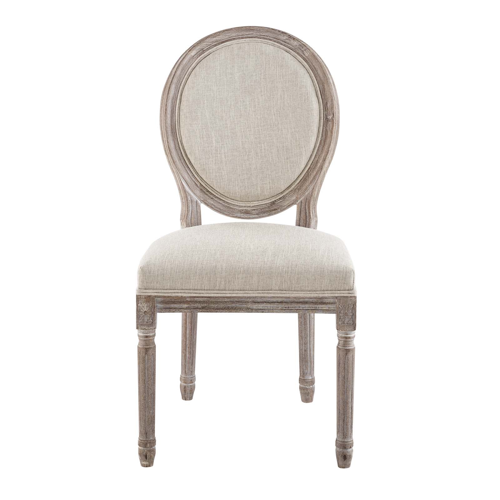 Modway Dining Chairs - Emanate Dining Side Chair Upholstered Fabric Set of 2 Beige