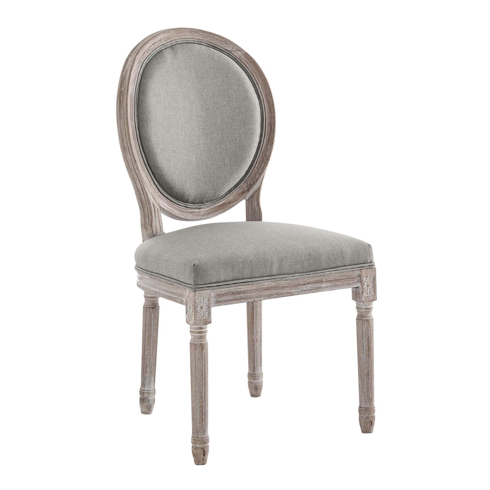 Modway Dining Chairs - Emanate Dining Side Chair Upholstered Fabric Set of 2 Light Gray