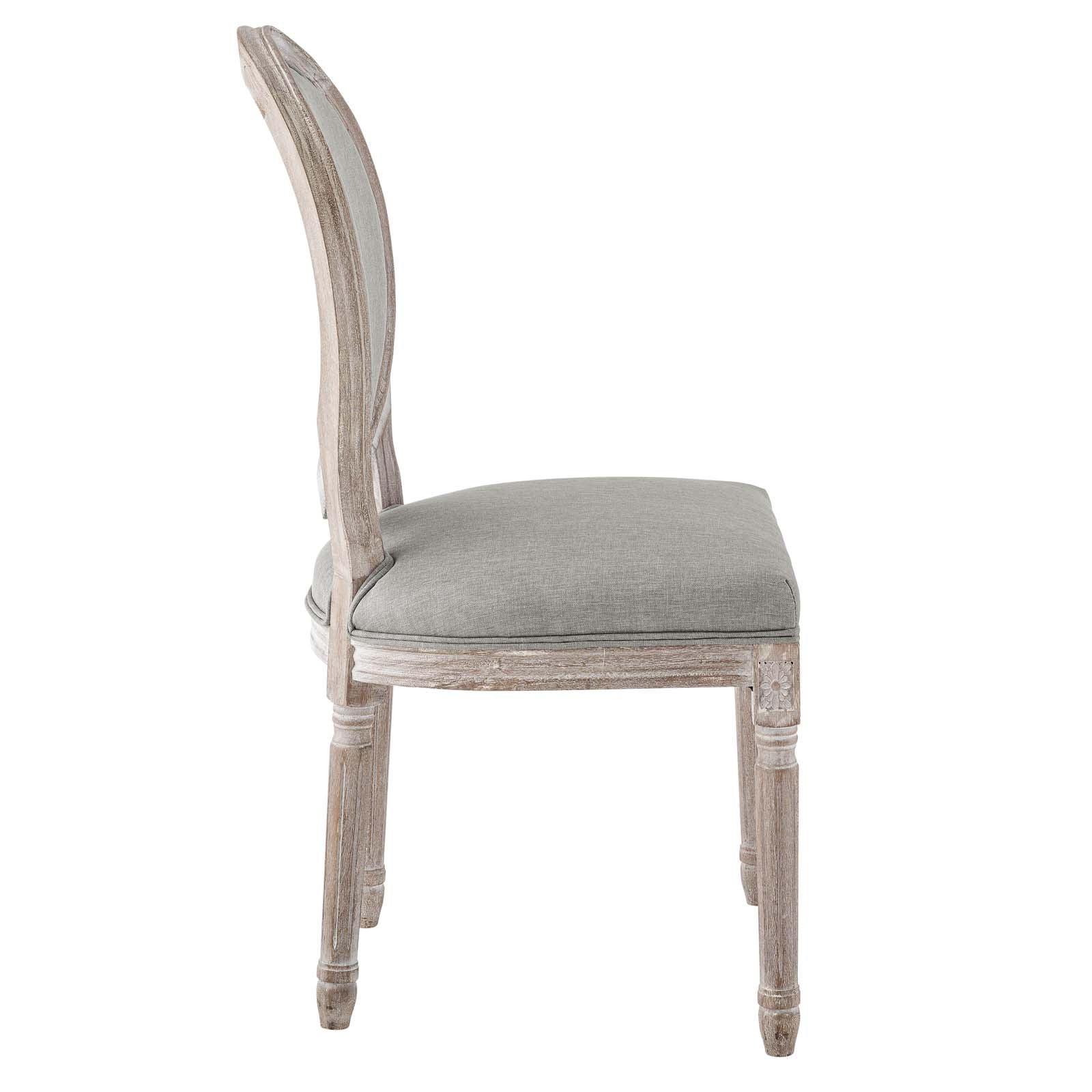 Modway Dining Chairs - Emanate Dining Side Chair Upholstered Fabric Set of 2 Light Gray