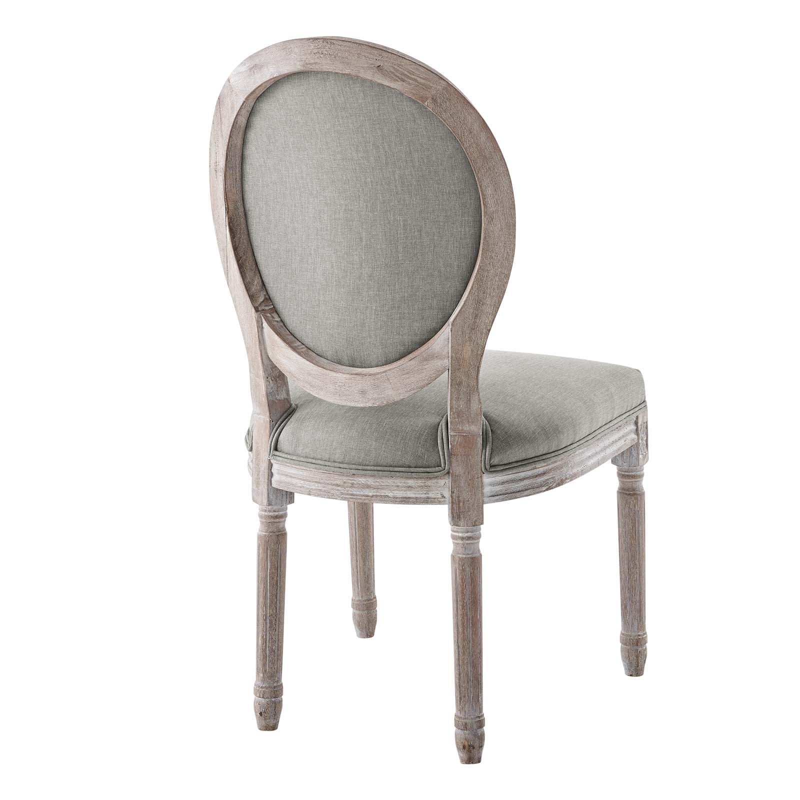 Modway Dining Chairs - Emanate Dining Side Chair Upholstered Fabric Set of 2 Light Gray