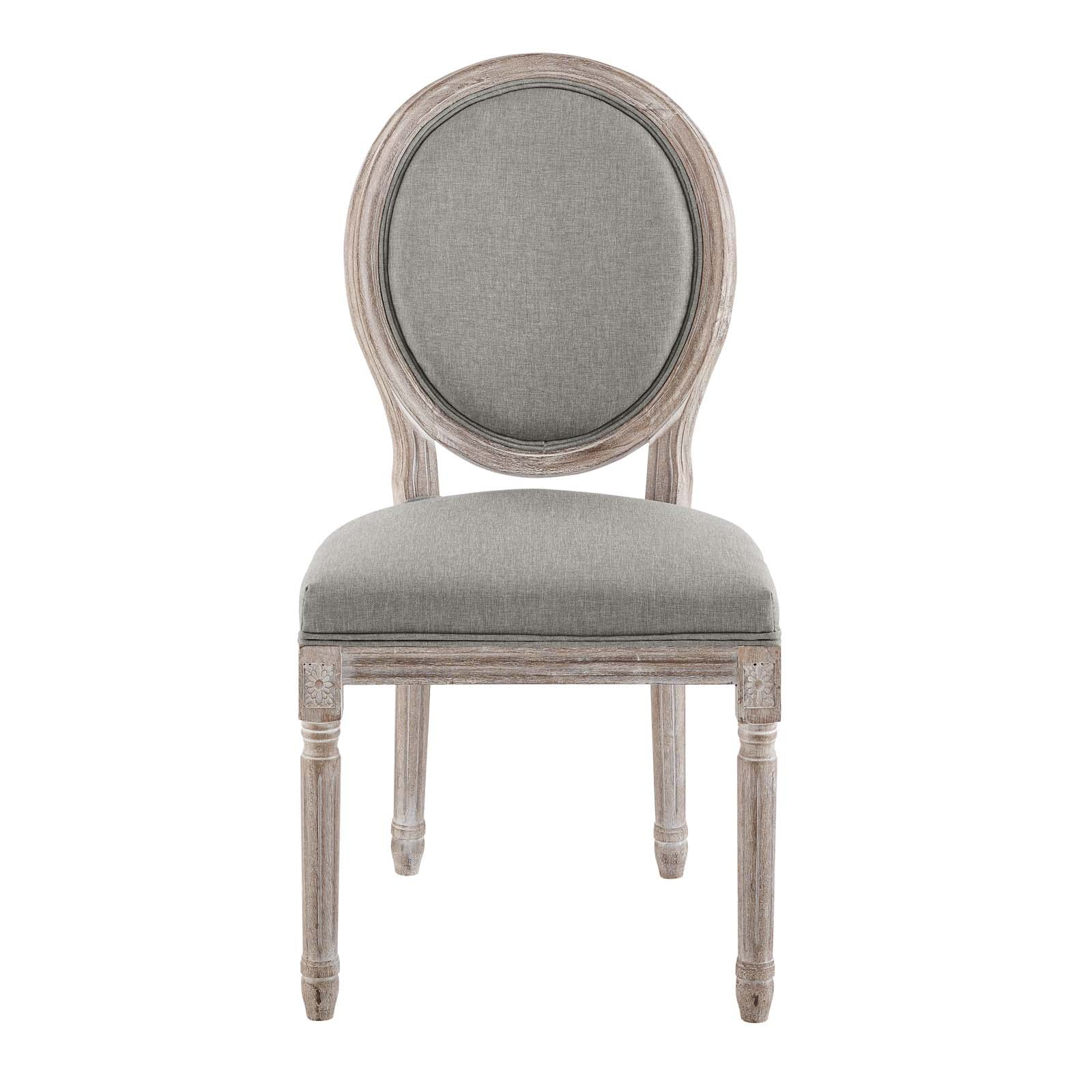 Modway Dining Chairs - Emanate Dining Side Chair Upholstered Fabric Set of 2 Light Gray