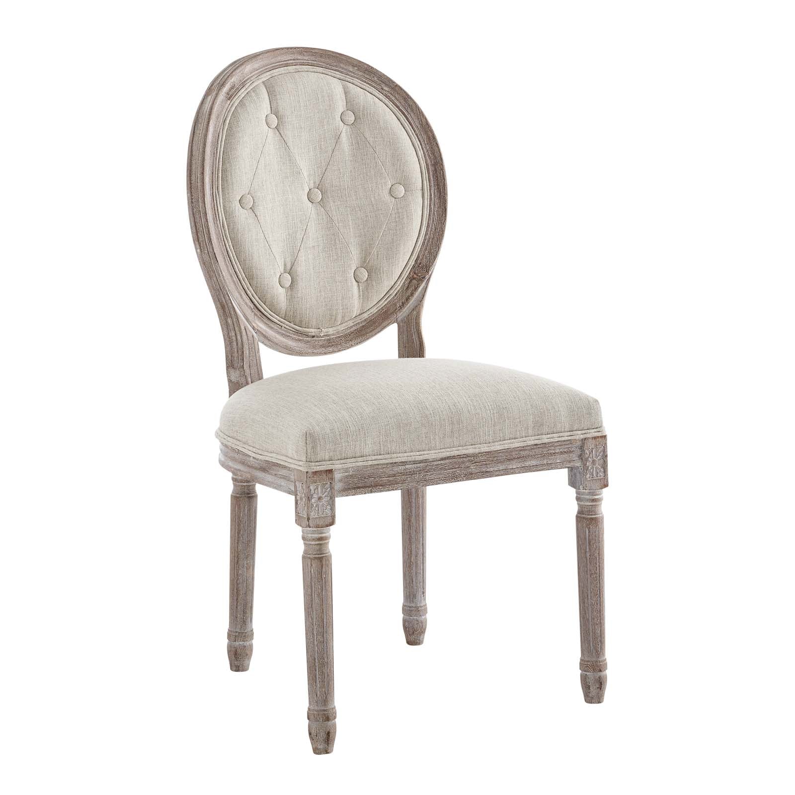 Modway Dining Chairs - Arise Dining Side Chair Upholstered Fabric Set of 4 Beige