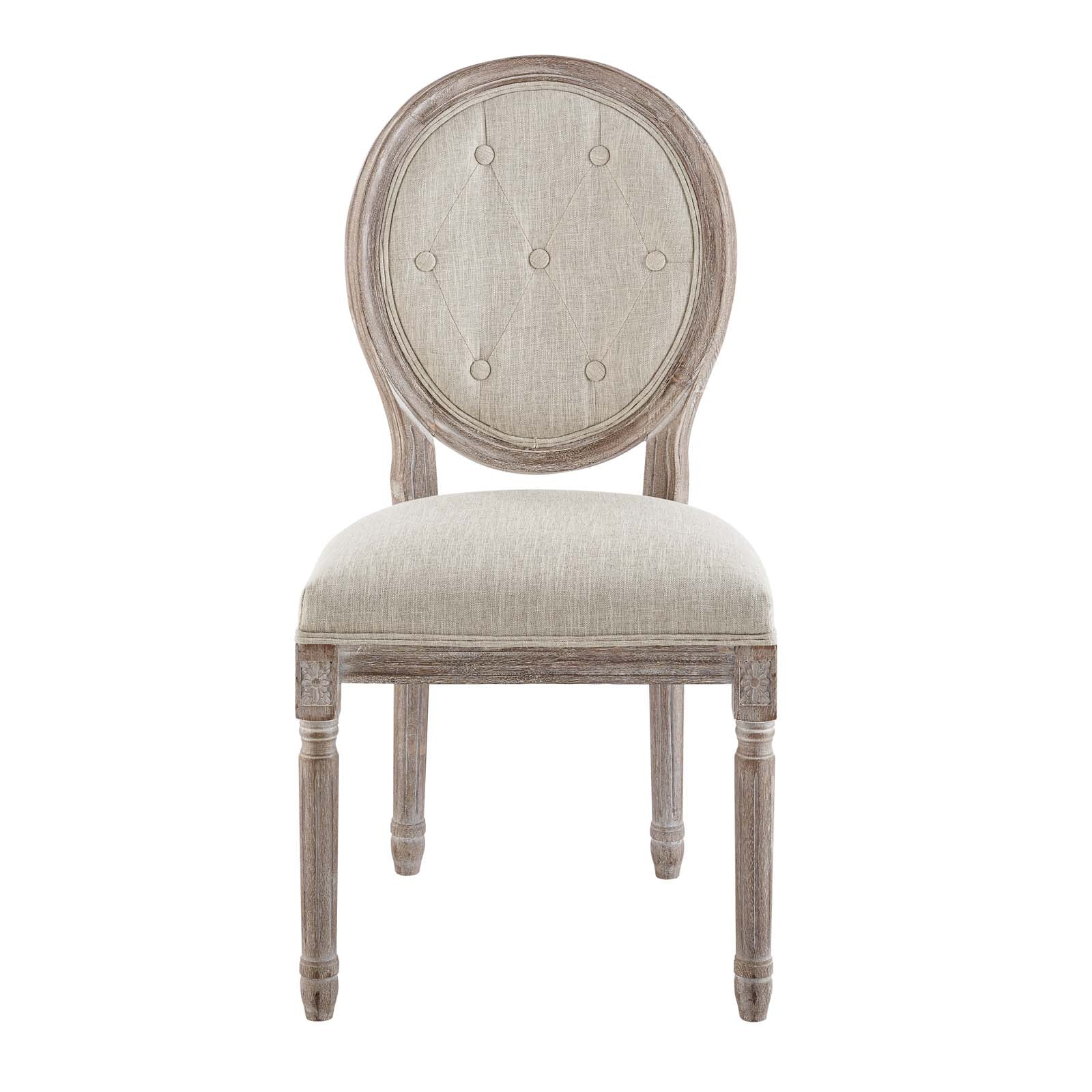 Modway Dining Chairs - Arise Dining Side Chair Upholstered Fabric Set of 4 Beige