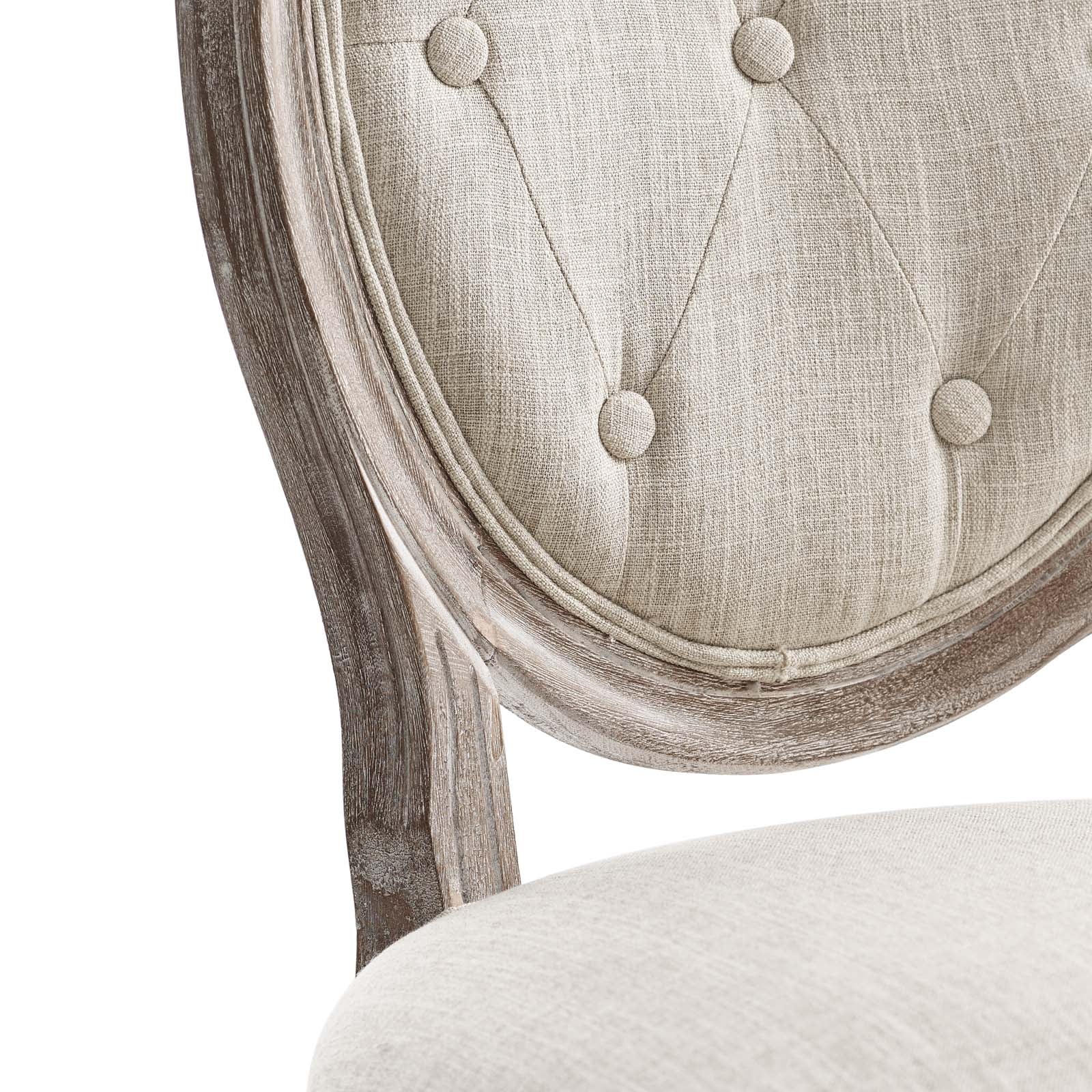 Modway Dining Chairs - Arise Dining Side Chair Upholstered Fabric Set of 4 Beige