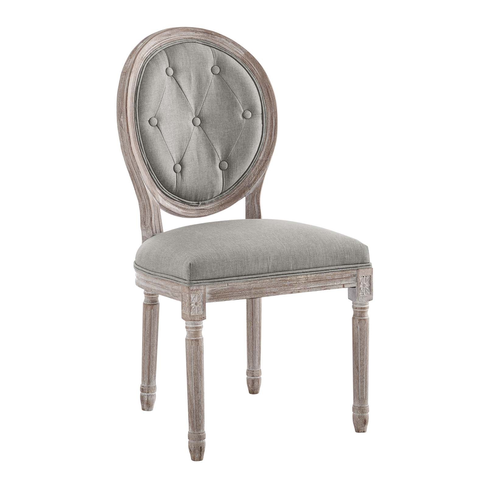 Modway Dining Chairs - Arise Dining Side Chair Upholstered Fabric Set of 4 Light Gray