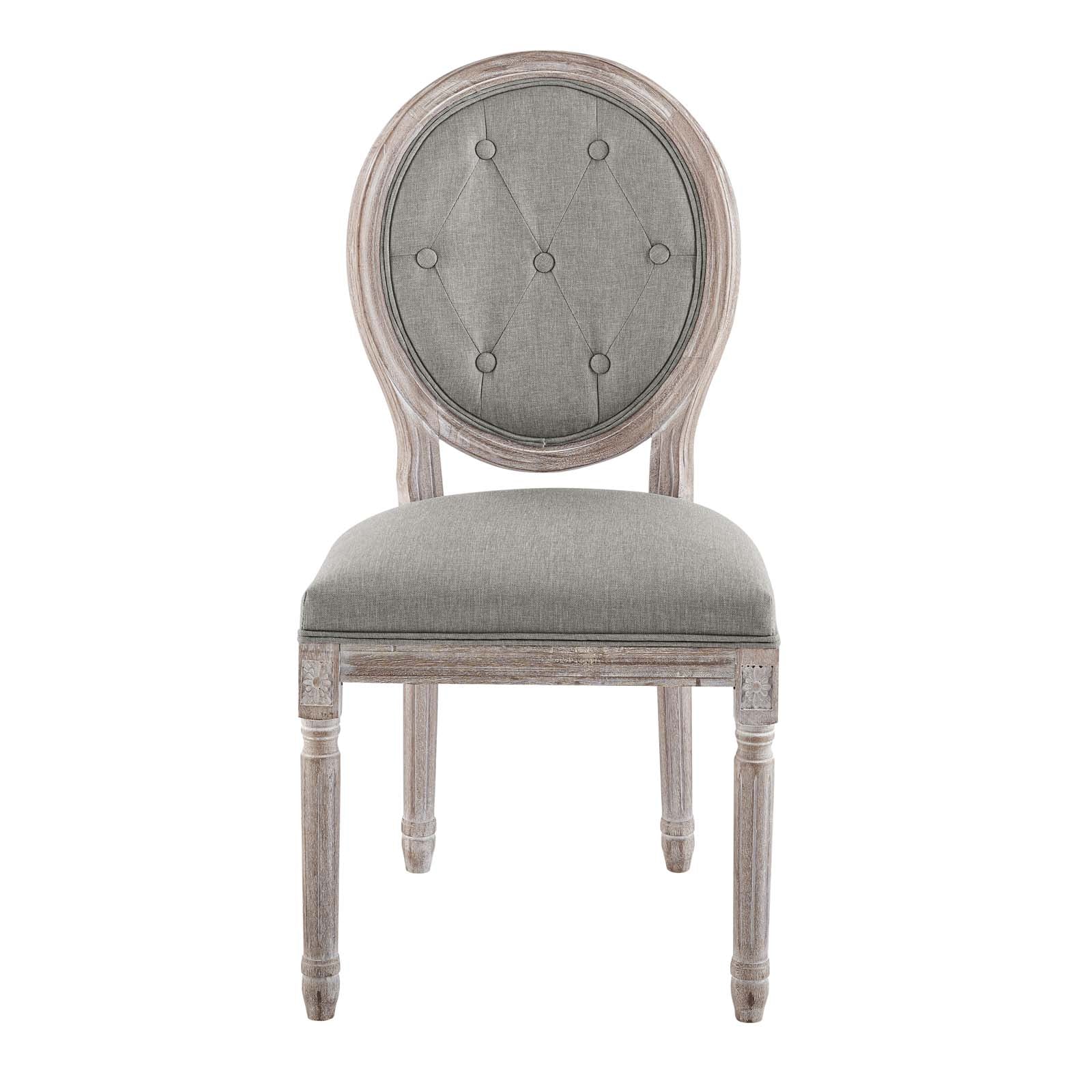Modway Dining Chairs - Arise Dining Side Chair Upholstered Fabric Set of 4 Light Gray