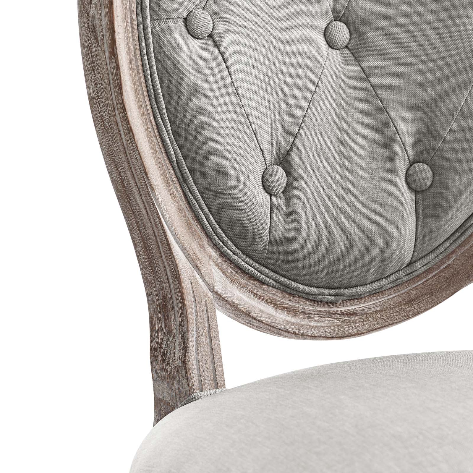 Modway Dining Chairs - Arise Dining Side Chair Upholstered Fabric Set of 4 Light Gray