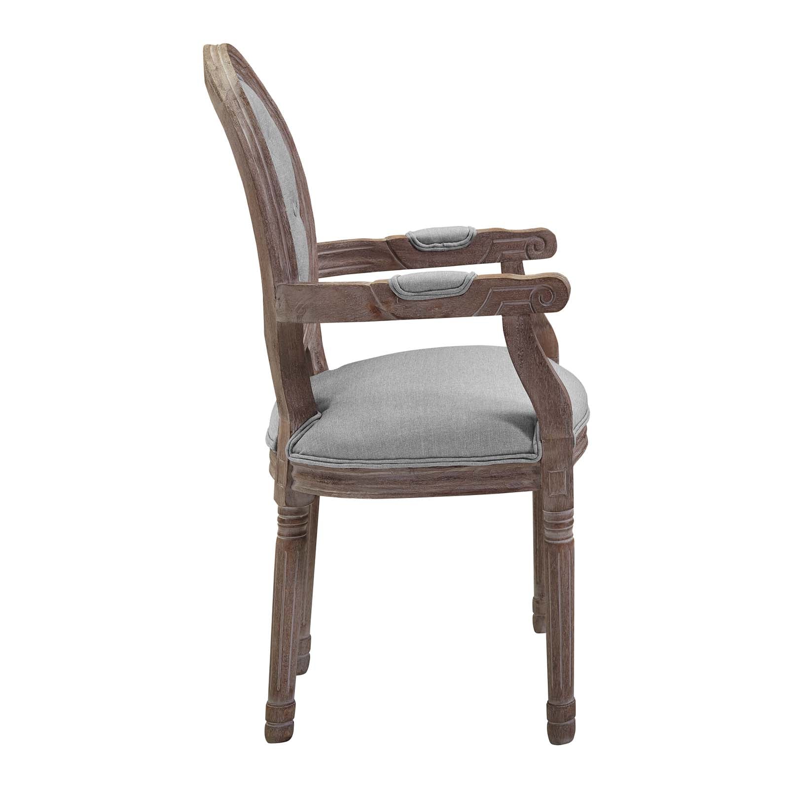Modway Dining Chairs - Arise Dining Armchair Upholstered Fabric ( Set of 4 ) Light Gray