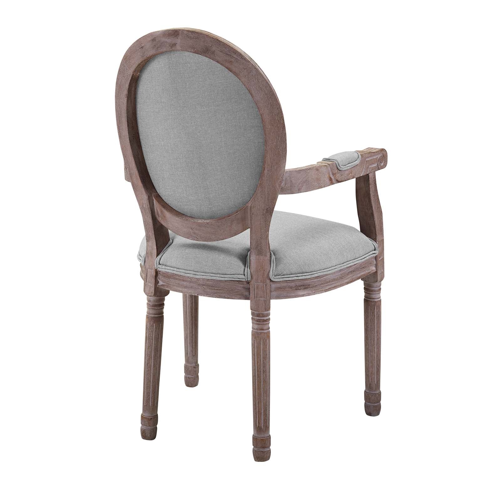 Modway Dining Chairs - Arise Dining Armchair Upholstered Fabric ( Set of 4 ) Light Gray
