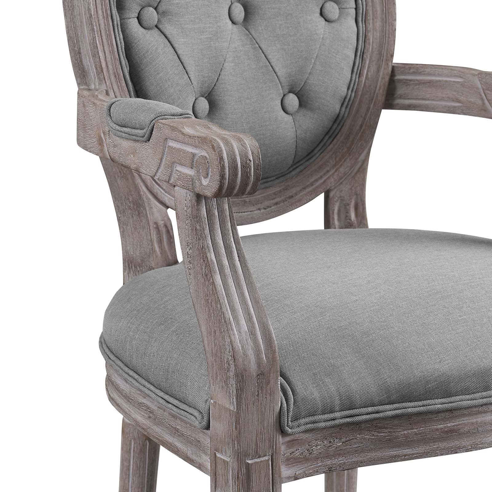 Modway Dining Chairs - Arise Dining Armchair Upholstered Fabric ( Set of 4 ) Light Gray