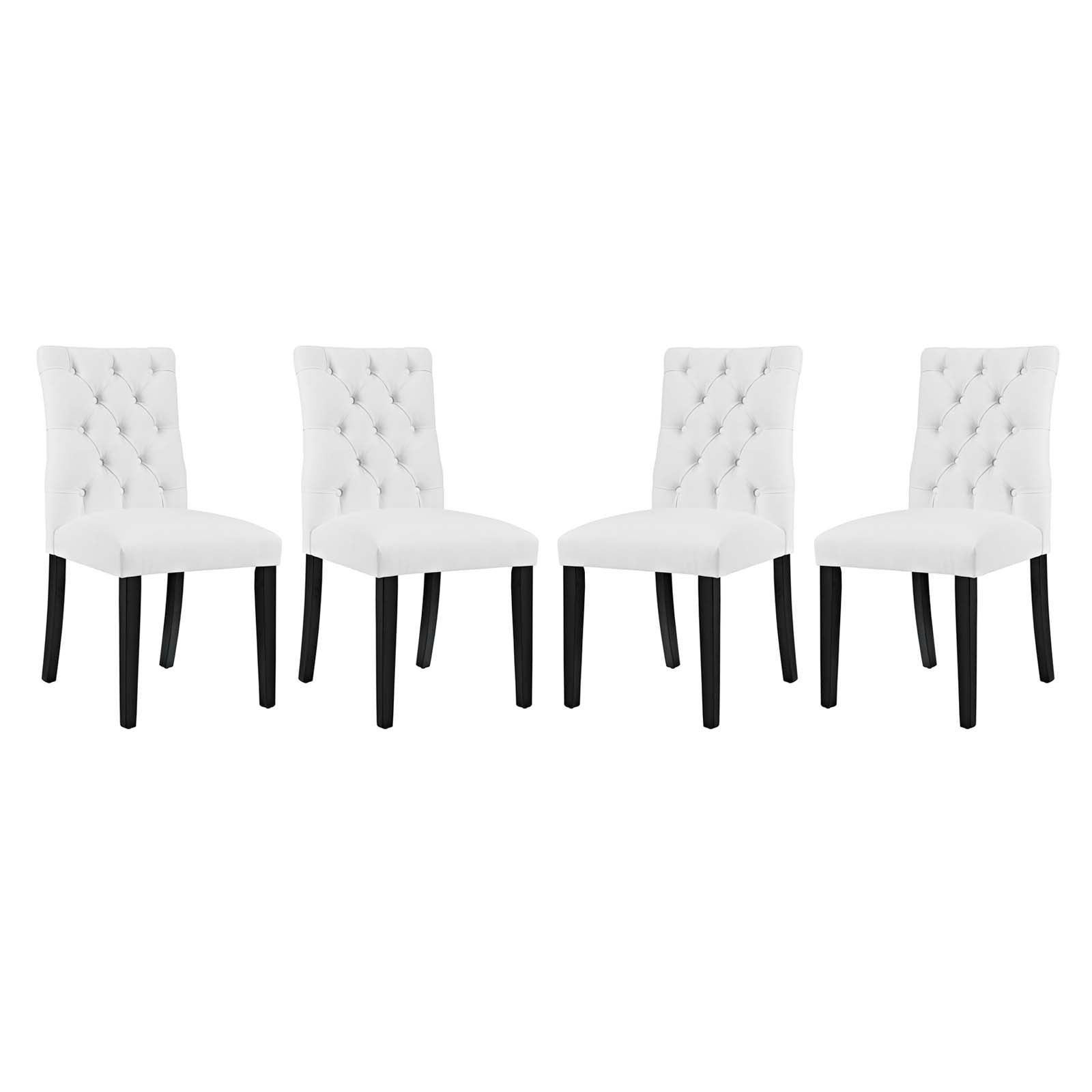 Modway Dining Chairs - Duchess Dining Chair Vinyl Set of 4 White