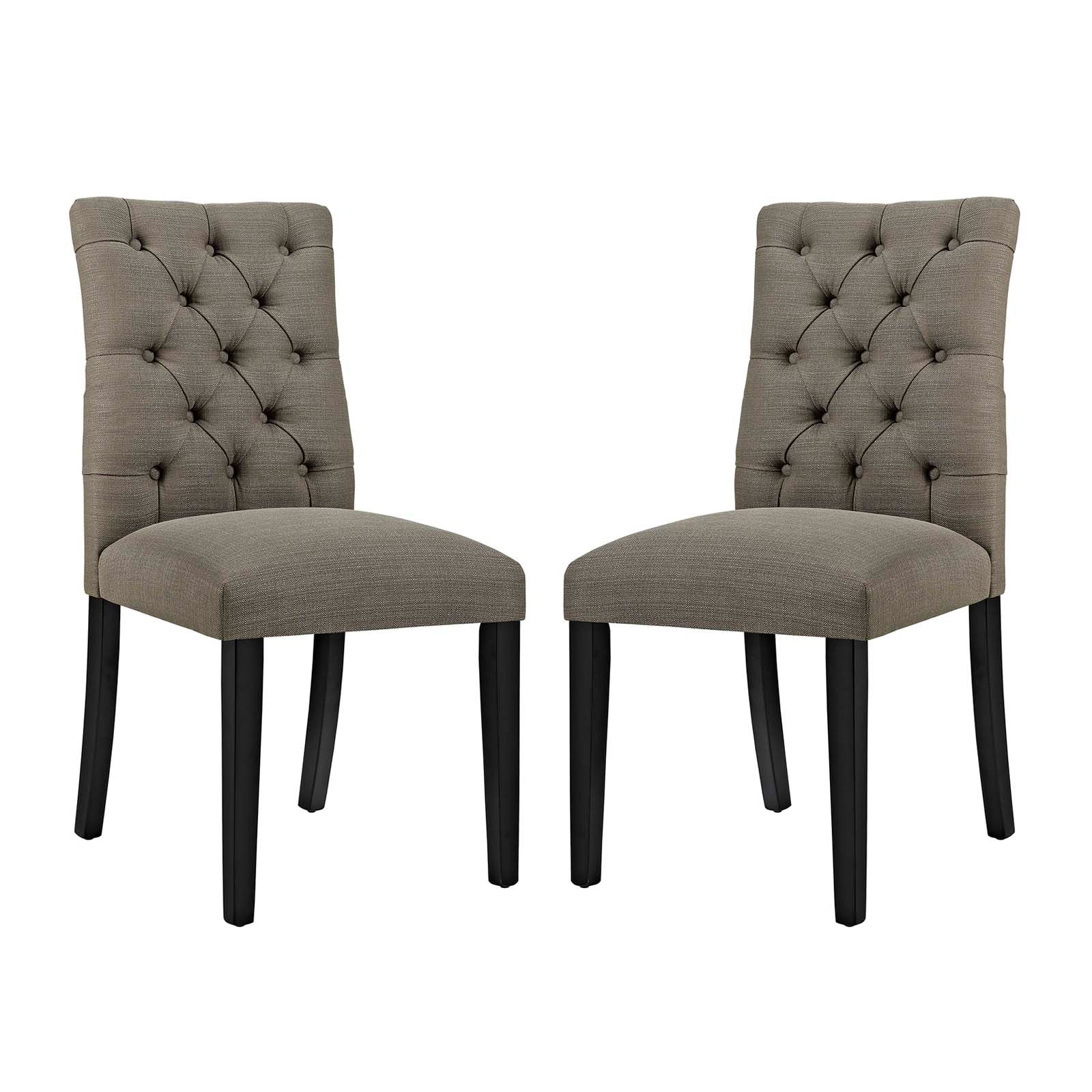 Modway Dining Chairs - Duchess Dining Chair Fabric ( Set of 2 ) Granite