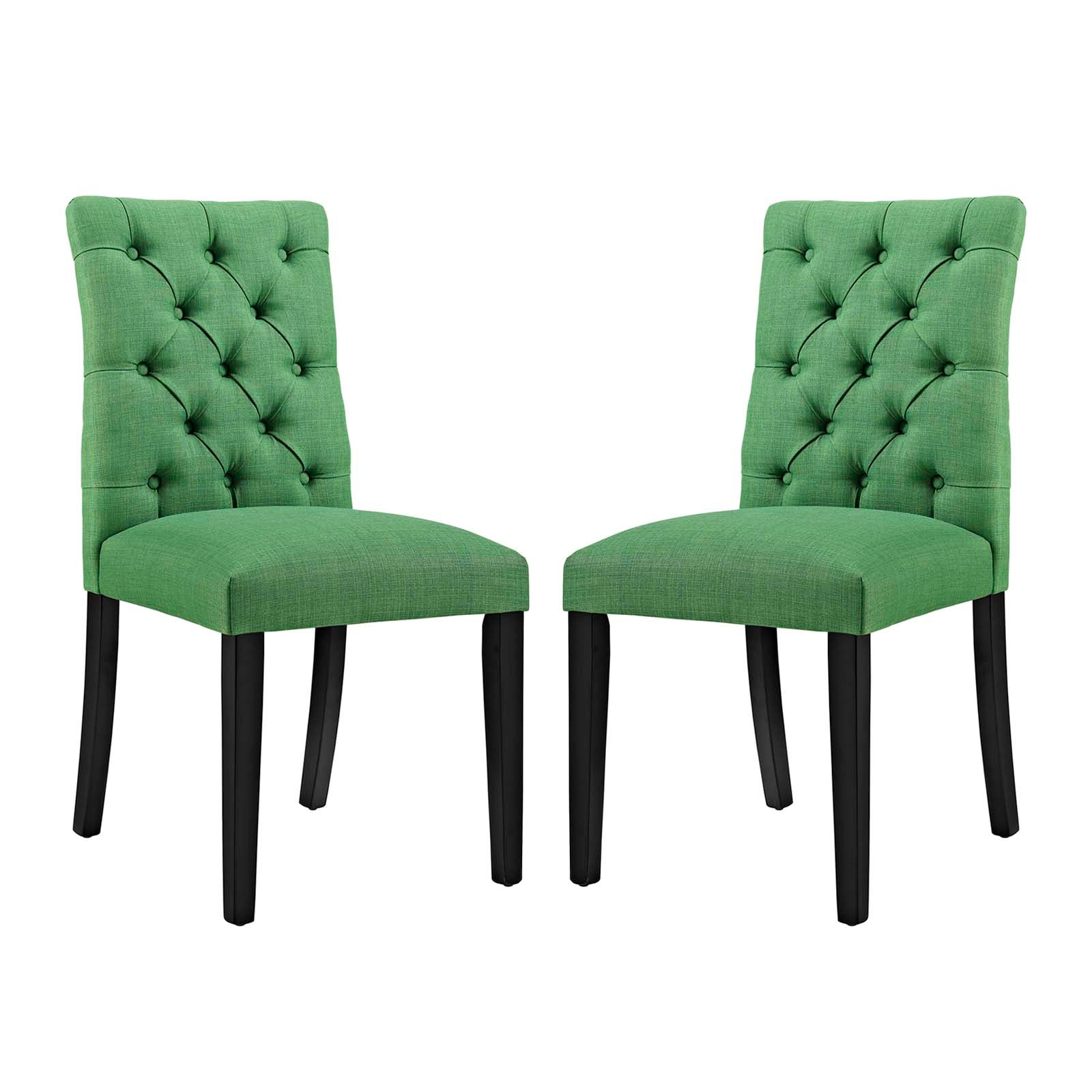Modway Dining Chairs - Duchess Dining Chair Fabric ( Set of 2 ) Green