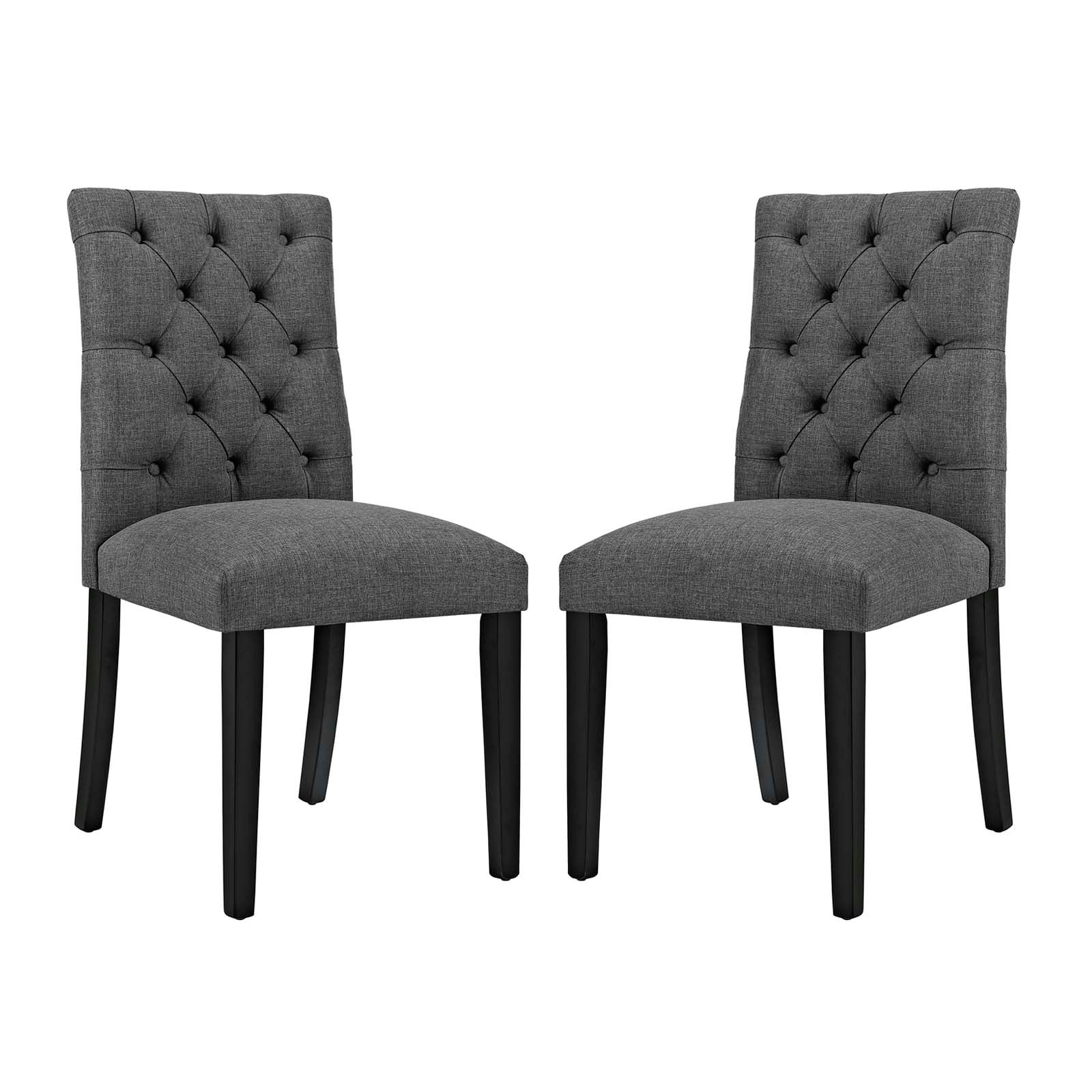 Modway Dining Chairs - Duchess Dining Chair Fabric ( Set of 2 ) Gray