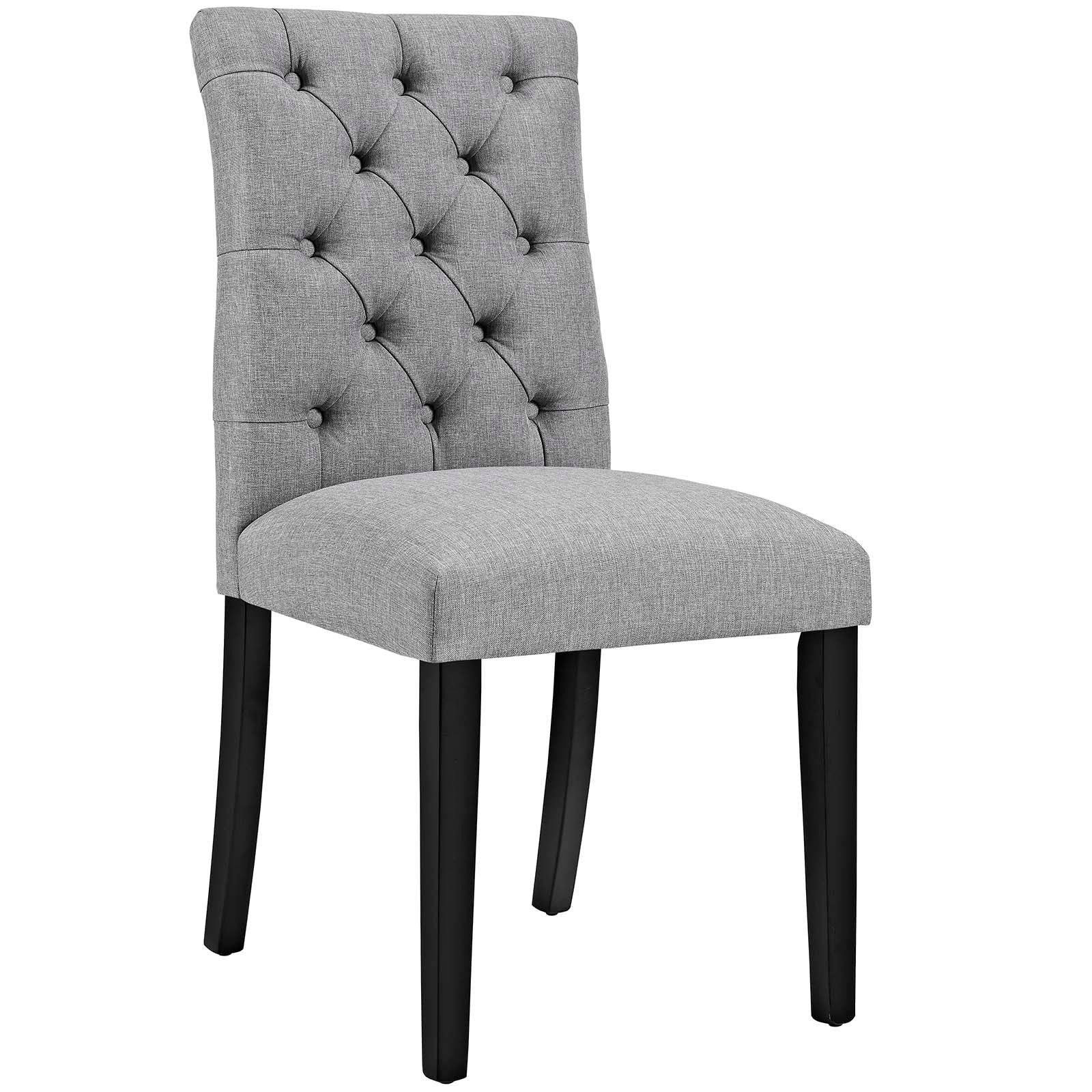 Modway Dining Chairs - Duchess Dining Chair Fabric Light Gray (Set of 2)
