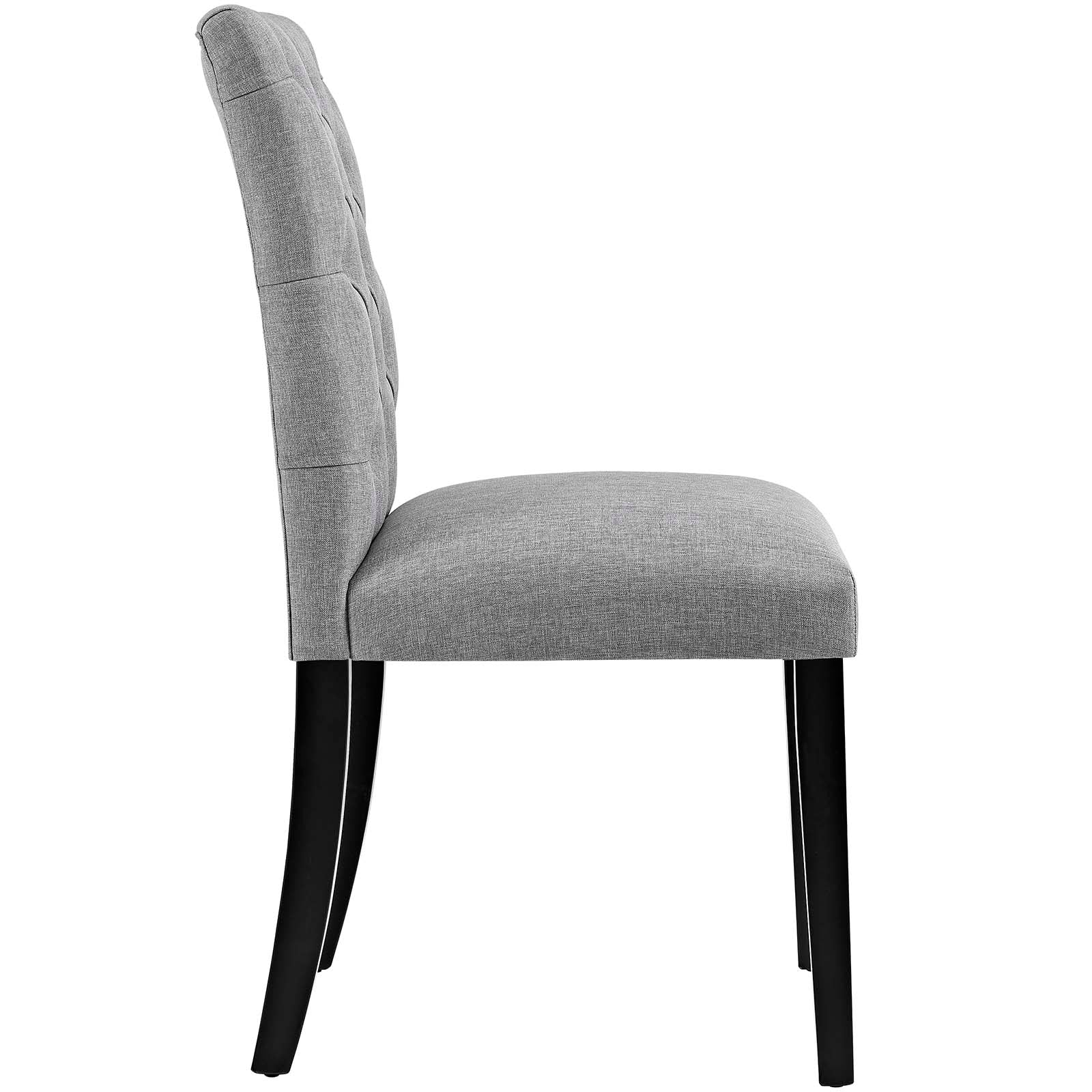 Modway Dining Chairs - Duchess Dining Chair Fabric Light Gray (Set of 2)