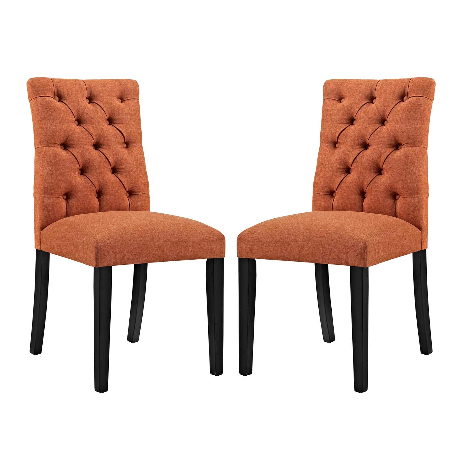 Modway Dining Chairs - Duchess Dining Chair Fabric ( Set of 2 ) Orange