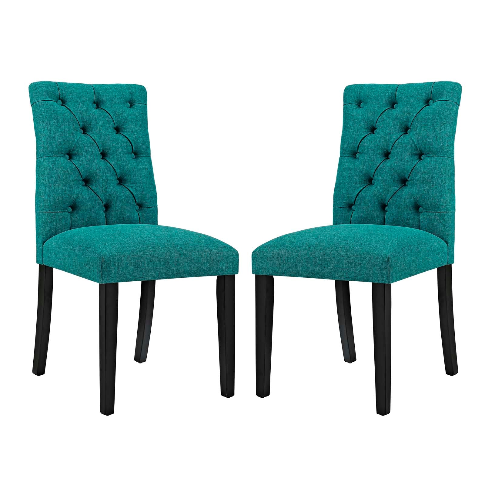 Modway Dining Chairs - Duchess Dining Chair Fabric ( Set of 2 ) Teal