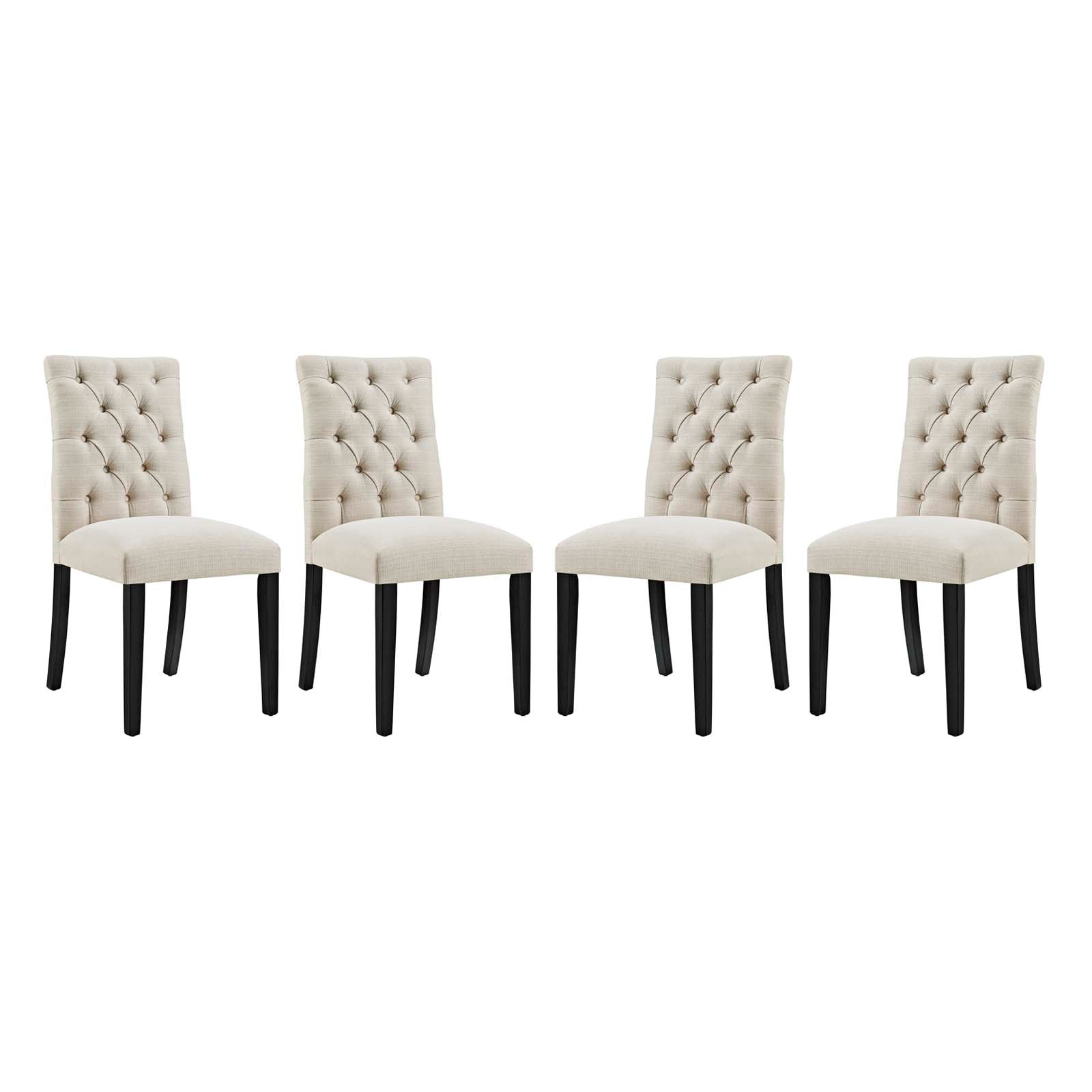 Modway Dining Chairs - Duchess Dining Chair Fabric Beige (Set of 4)