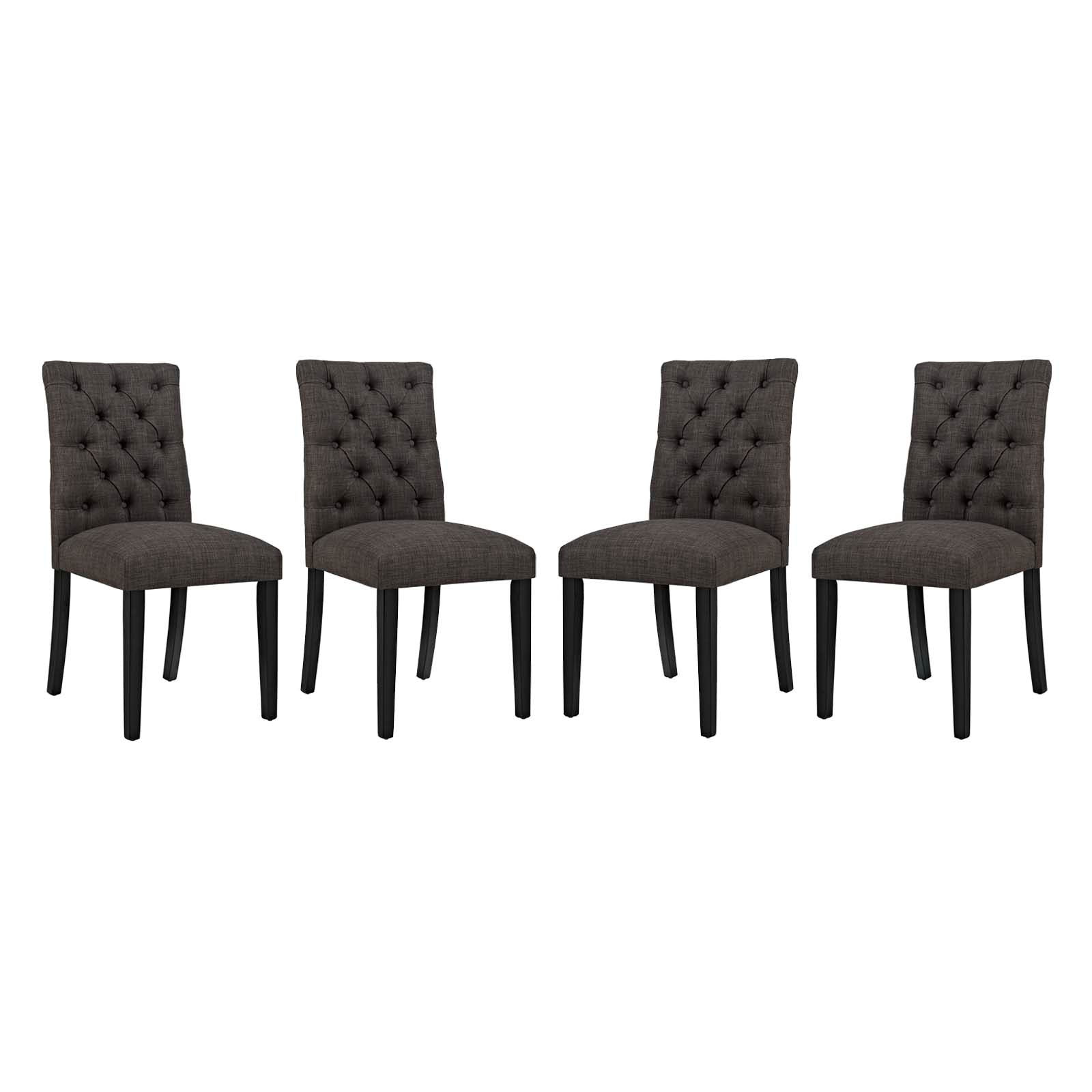 Modway Dining Chairs - Duchess Dining Chair Fabric ( Set of 4 ) Brown