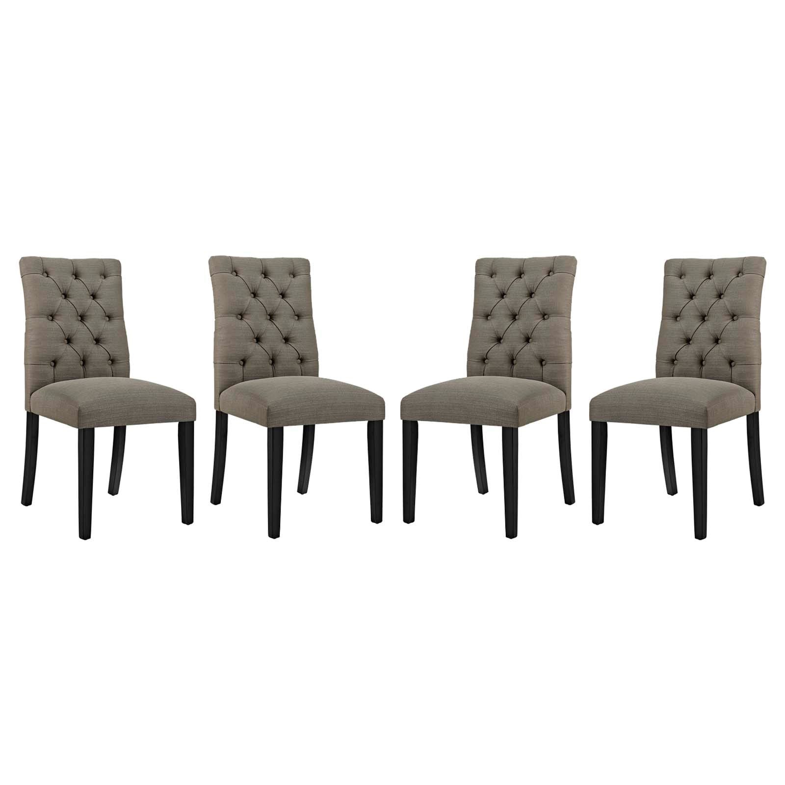 Modway Dining Chairs - Duchess Dining Chair Fabric ( Set of 4 ) Granite