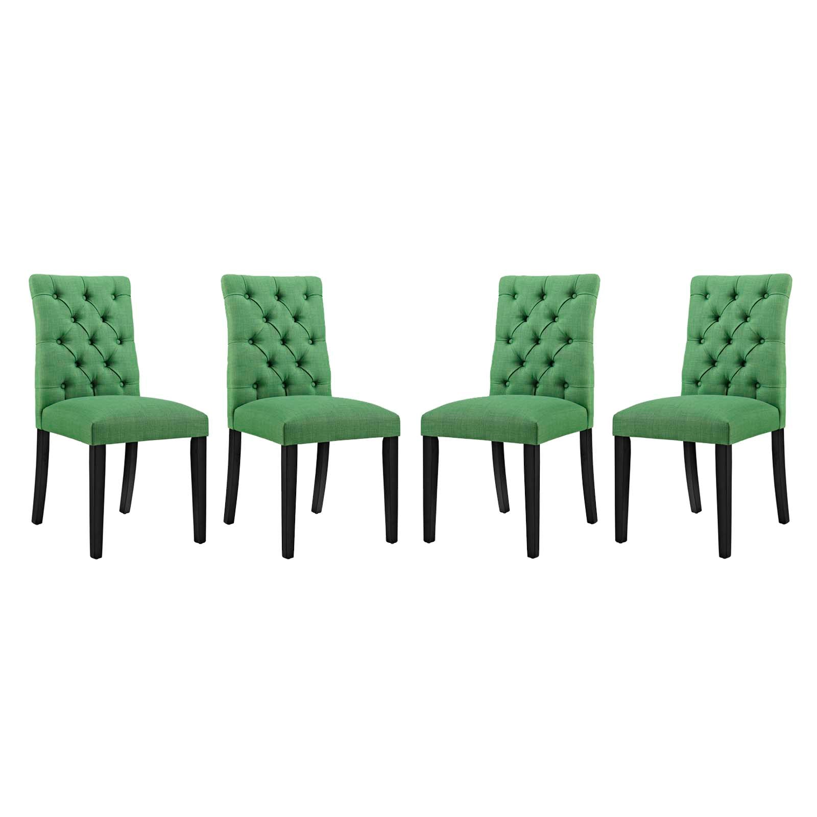 Modway Dining Chairs - Duchess Dining Chair Fabric ( Set of 4 ) Green