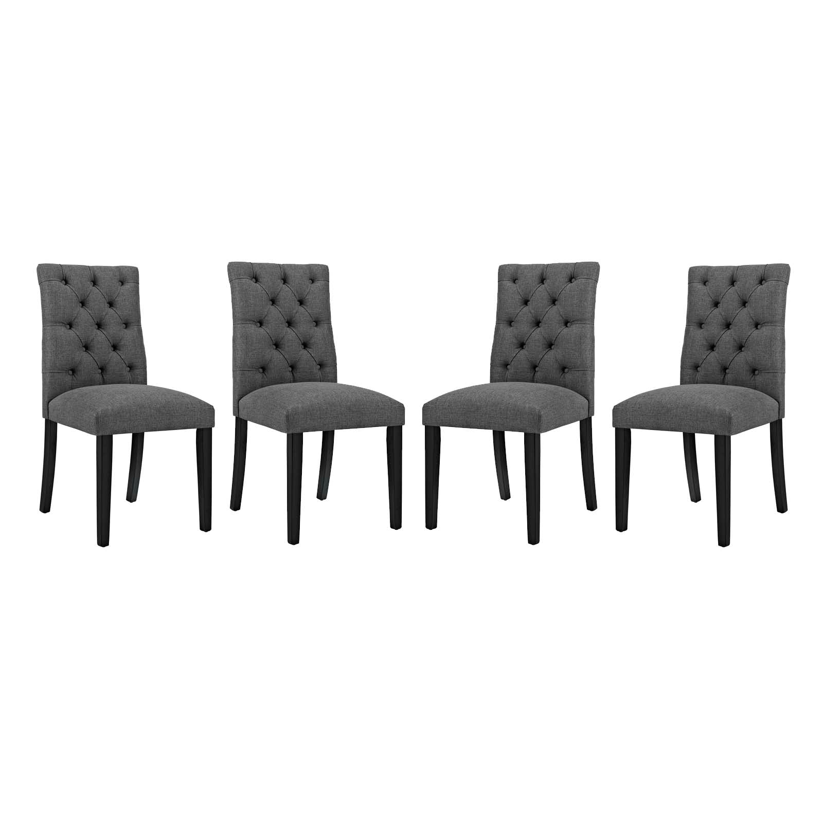 Modway Dining Chairs - Duchess Dining Chair Fabric ( Set of 4 ) Gray