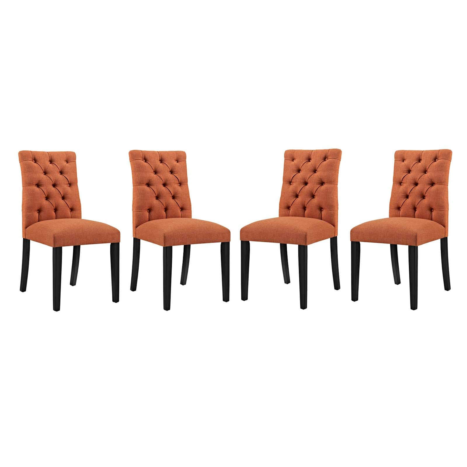 Modway Dining Chairs - Duchess Dining Chair Fabric ( Set of 4 ) Orange