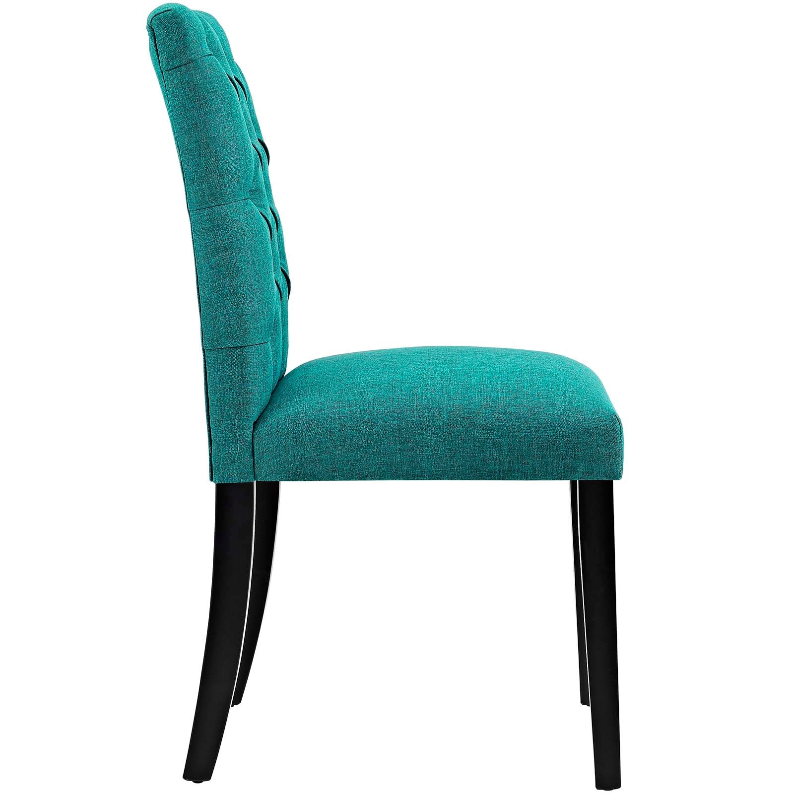 Modway Dining Chairs - Duchess Dining Chair Fabric ( Set of 4 ) Teal