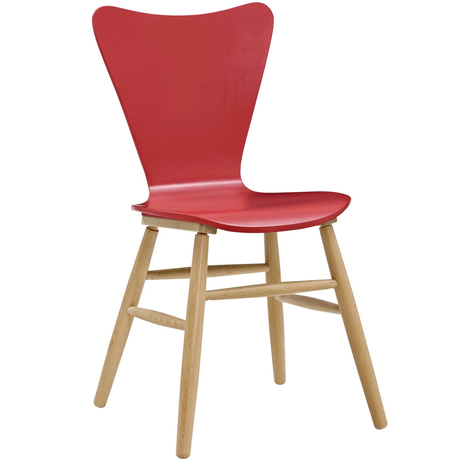 Modway Dining Chairs - Cascade Dining Chair Red (Set of 2)