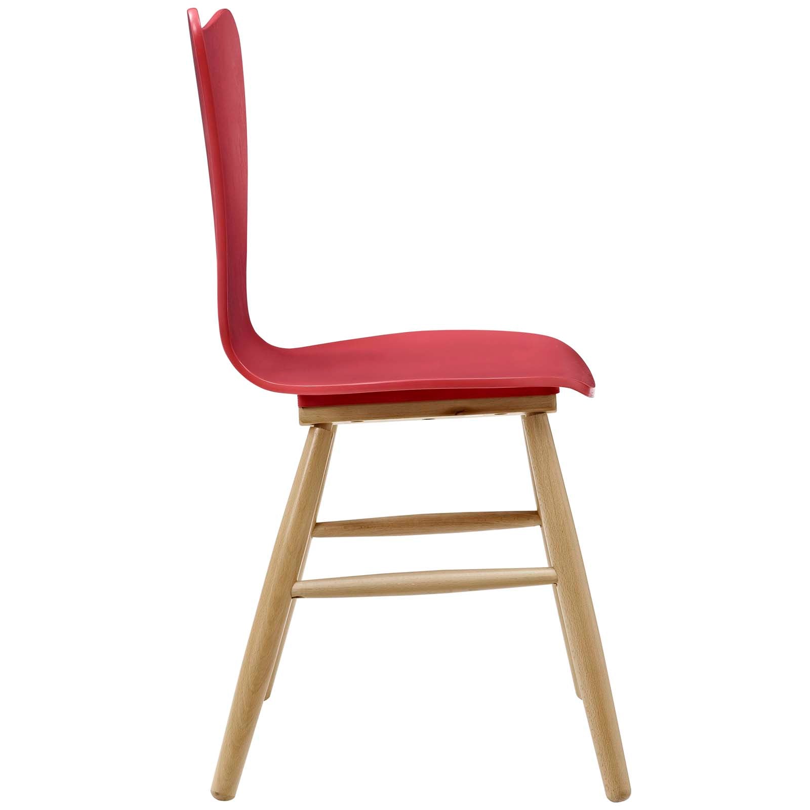 Modway Dining Chairs - Cascade Dining Chair Red (Set of 2)