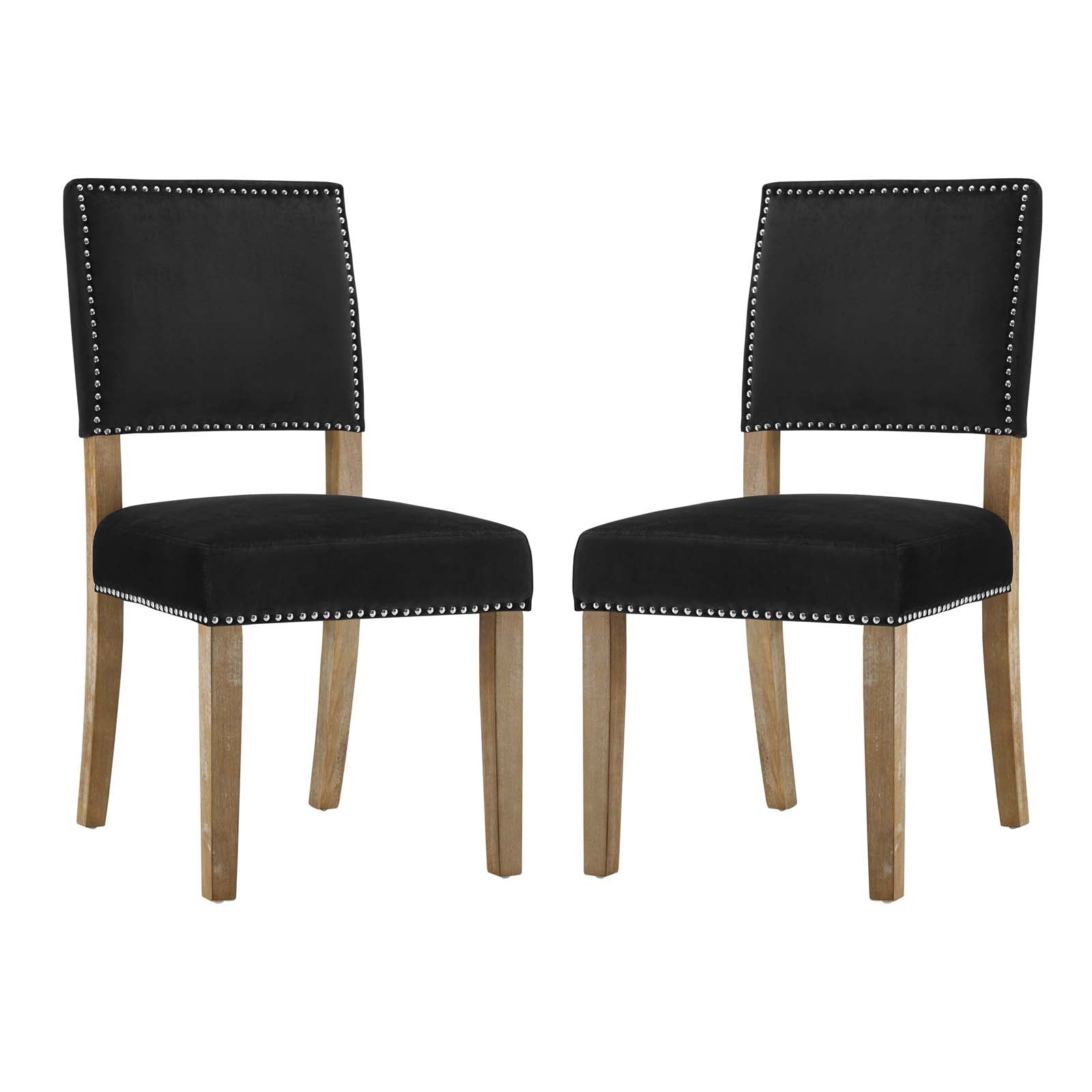 Modway Dining Chairs - Oblige Dining Chair Wood Black ( Set of 2 )