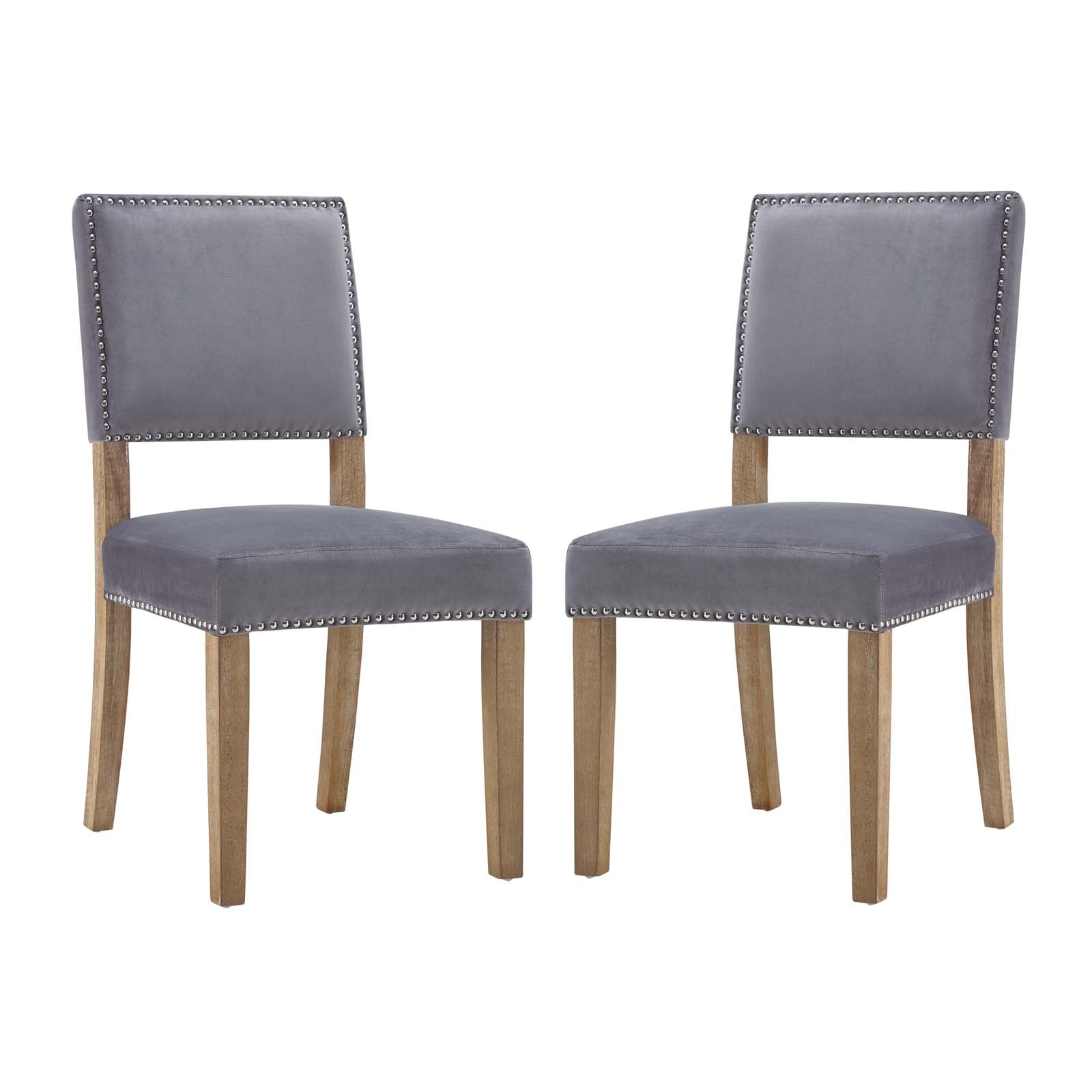 Modway Dining Chairs - Oblige Dining Chair Wood Gray ( Set of 2 )