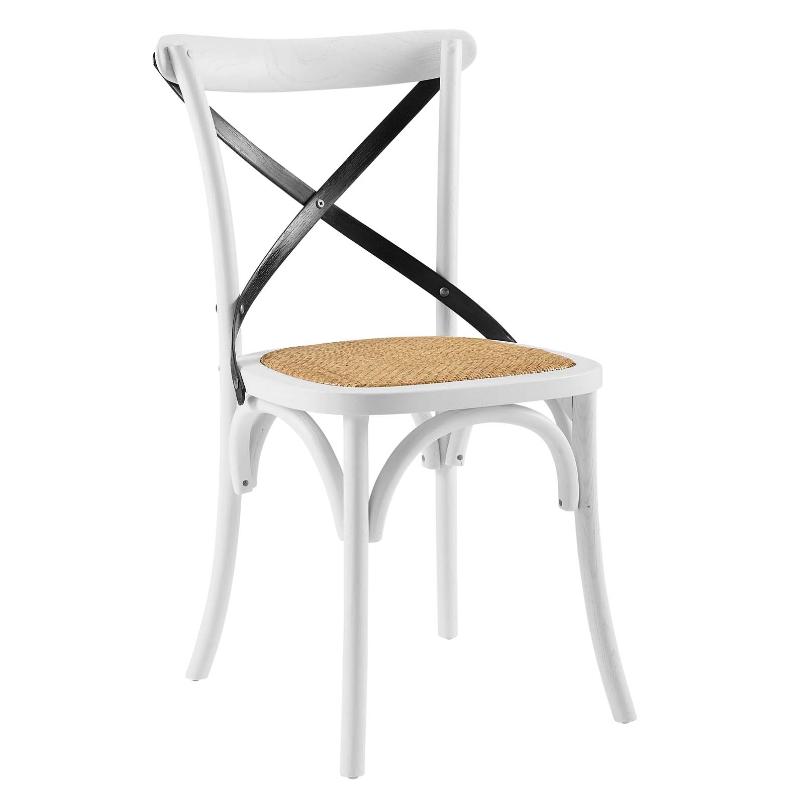 Modway Dining Chairs - Gear Dining Side Chair Set of 2 White Black White Black